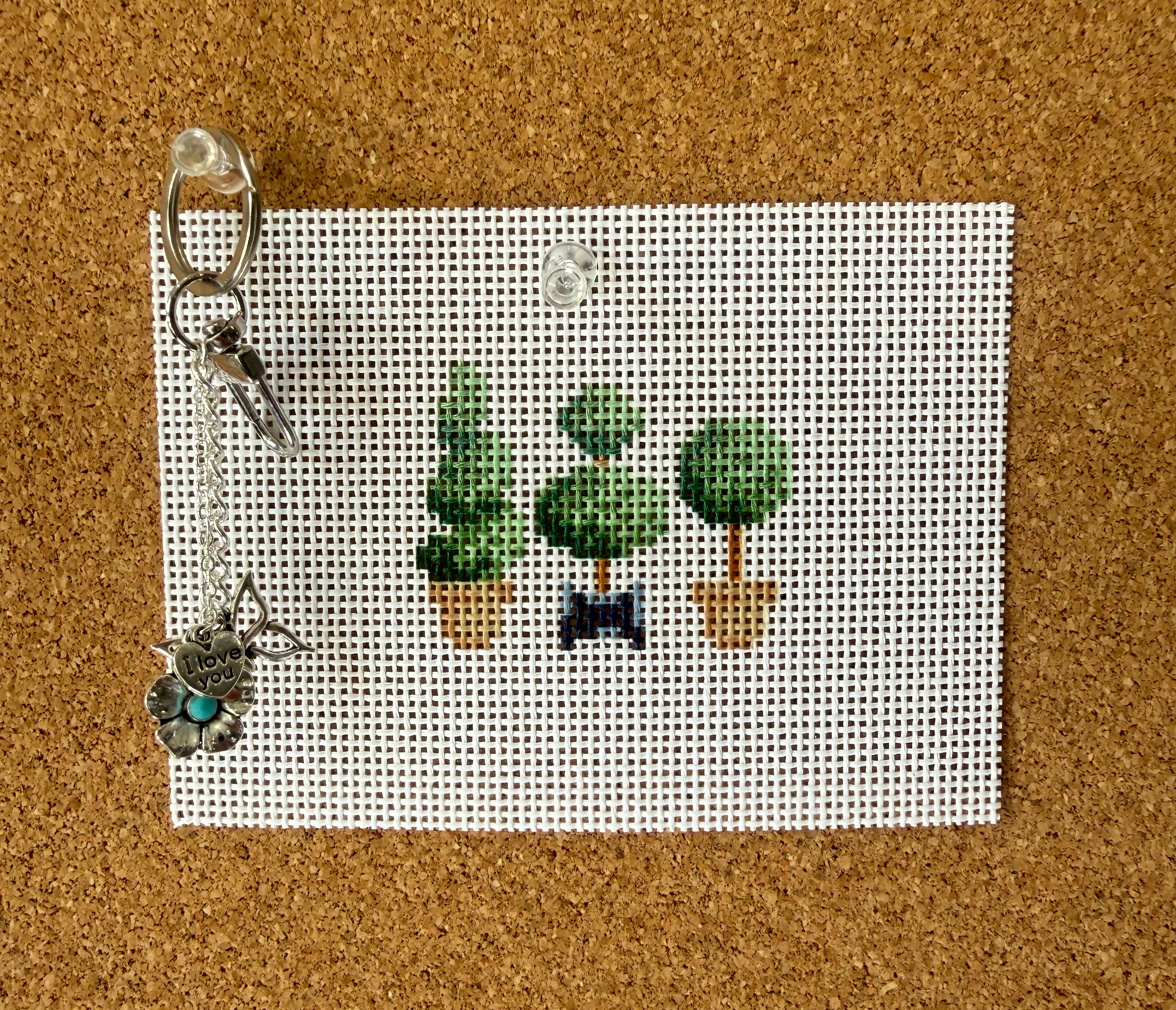 Ready Set Stitch BC-12 Topiaries &amp; I love you Butterfly Charm Bundle