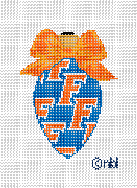 Needlepoint by Laura Florida on repeat Bow Light Bulb