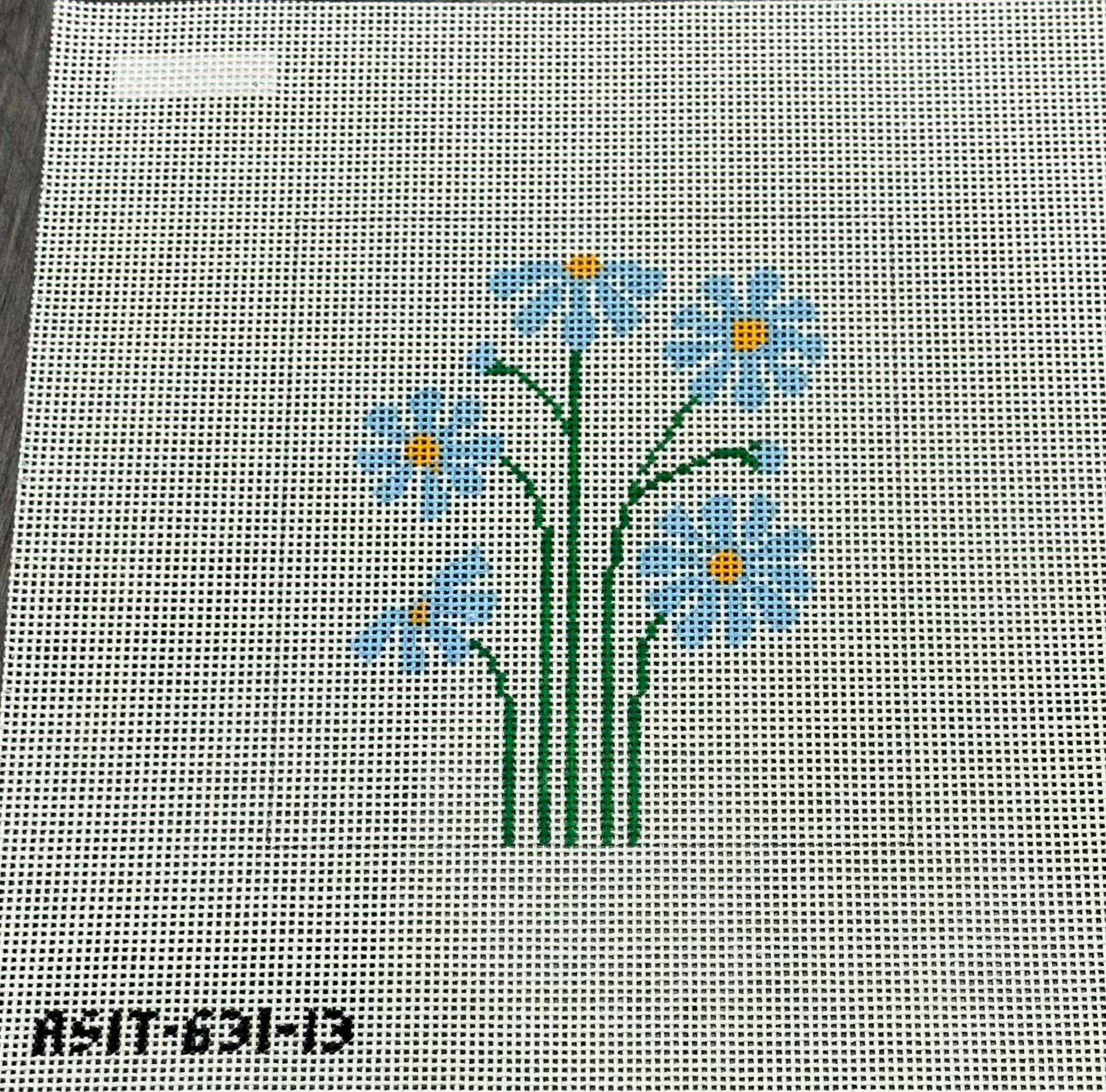 A Stitch In Time ASIT 631-13 Light Blue Flowers – Stitch by Stitch