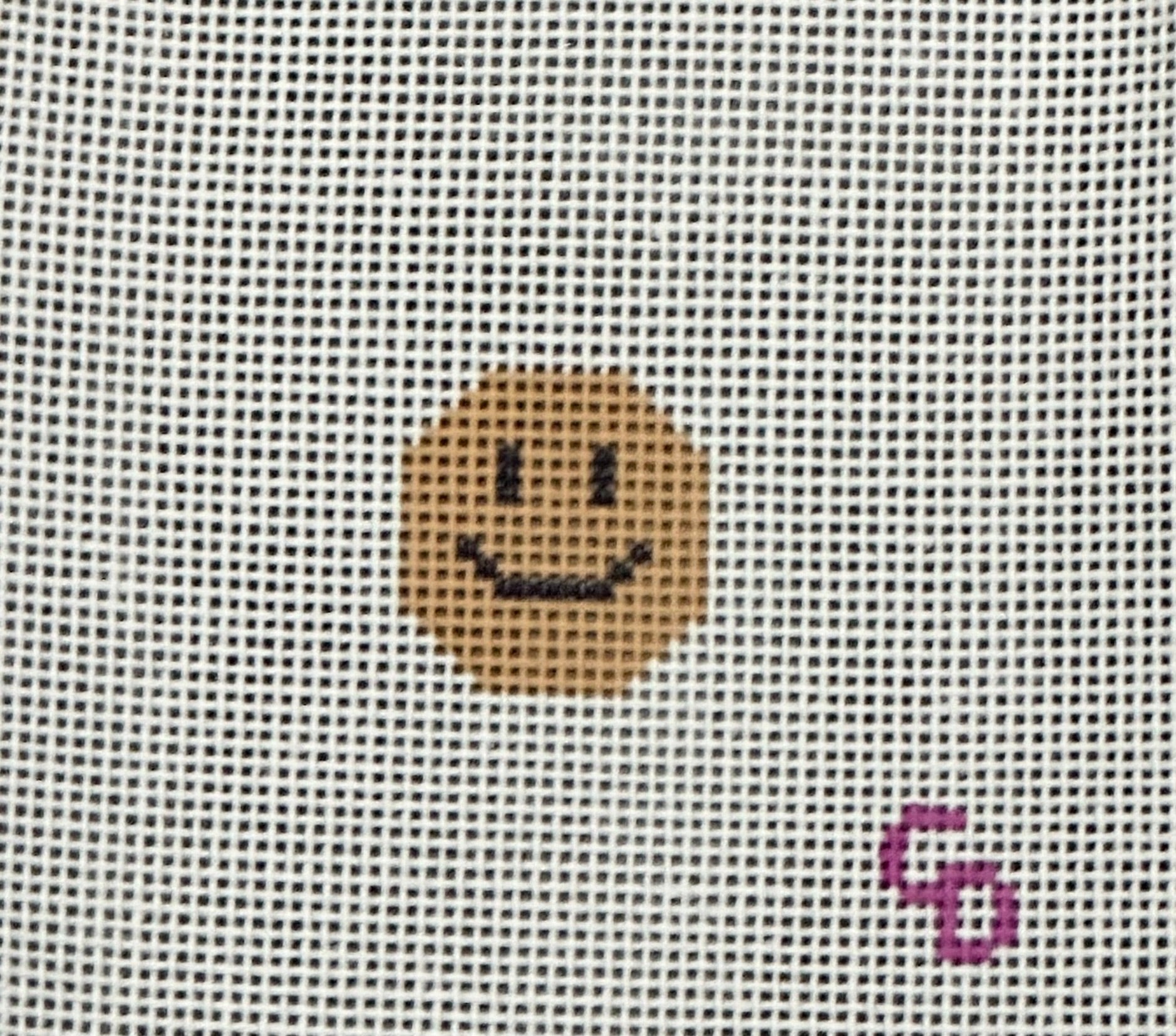 Cotswold Co Designs Needlepoint Smily face