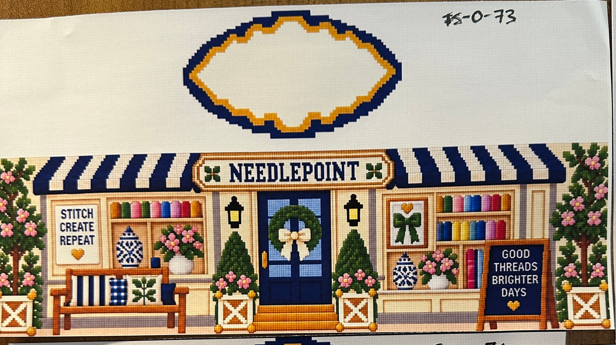 Funda Scully FS-O-73 Needlepoint Limoge Oval Box
