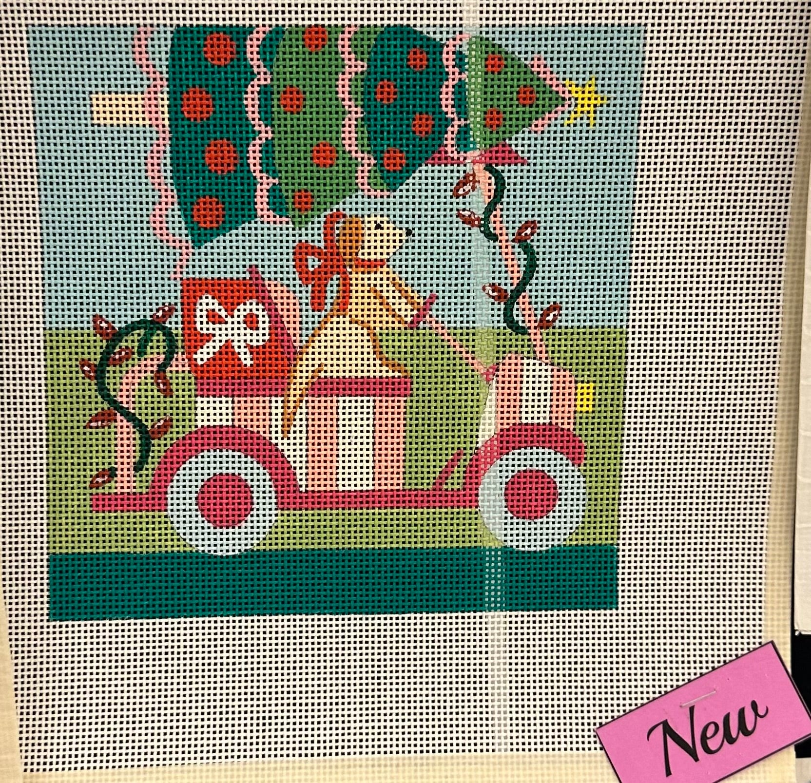 Alice Peterson 8057 Xmas Golf Cart with Dog