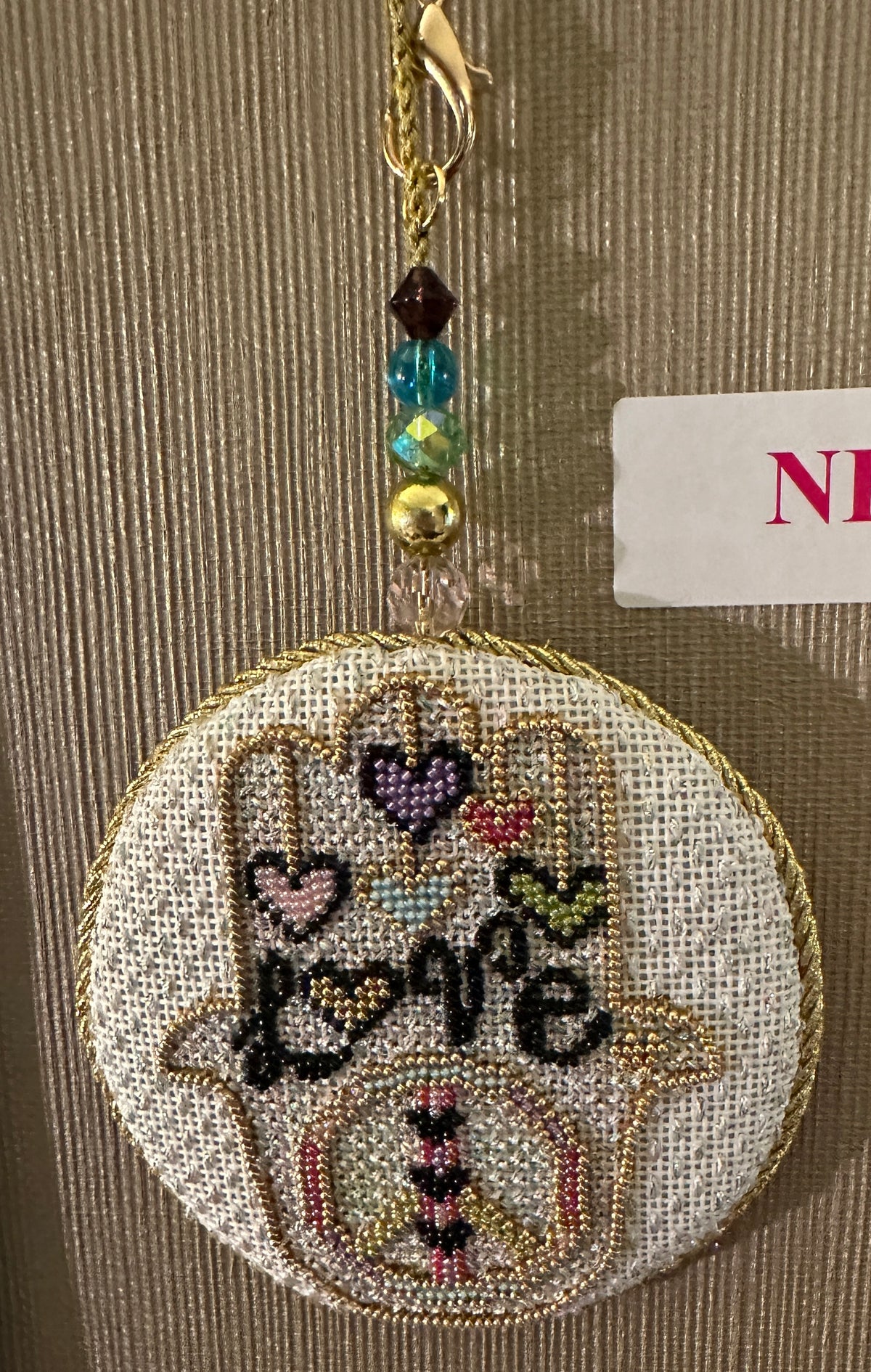 Sew Much Fun Tiny Love Hamsa Charm includes Stitch Guide
