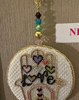 Sew Much Fun Tiny Love Hamsa Charm includes Stitch Guide