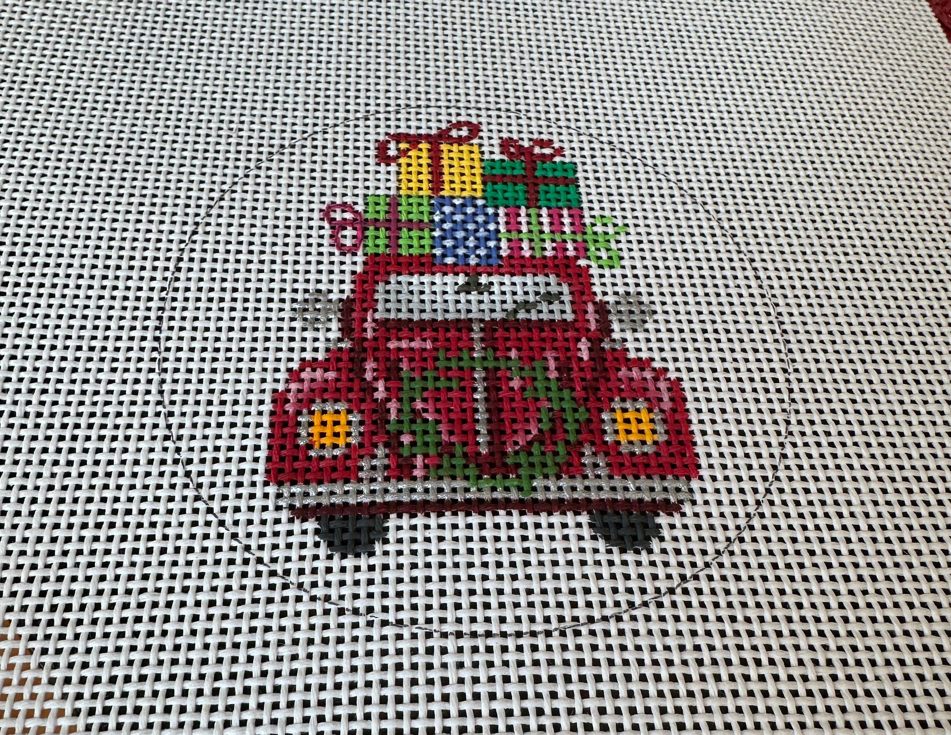 Gayla Elliott P731 VW Bug with Gifts Ornament