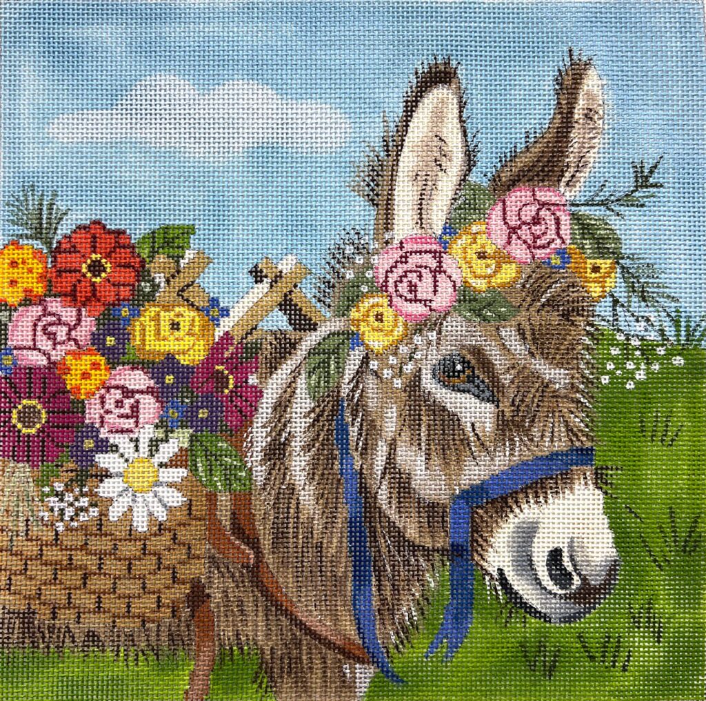 Alice Peterson GEP390 Donkey w/ Flowers