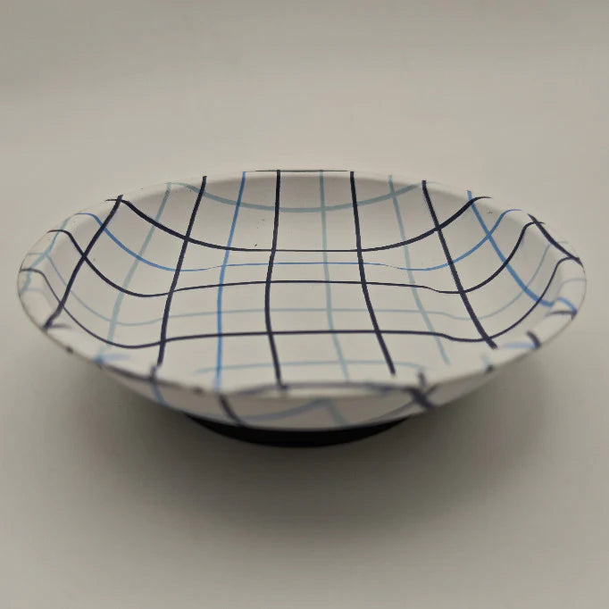 Officially Needlepoint Magnetic Bowl - Geometric Blues