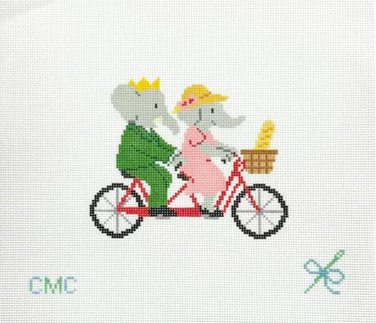 CMC Stitches -Storybook Elephants on Tandem Bike – Stitch by Stitch