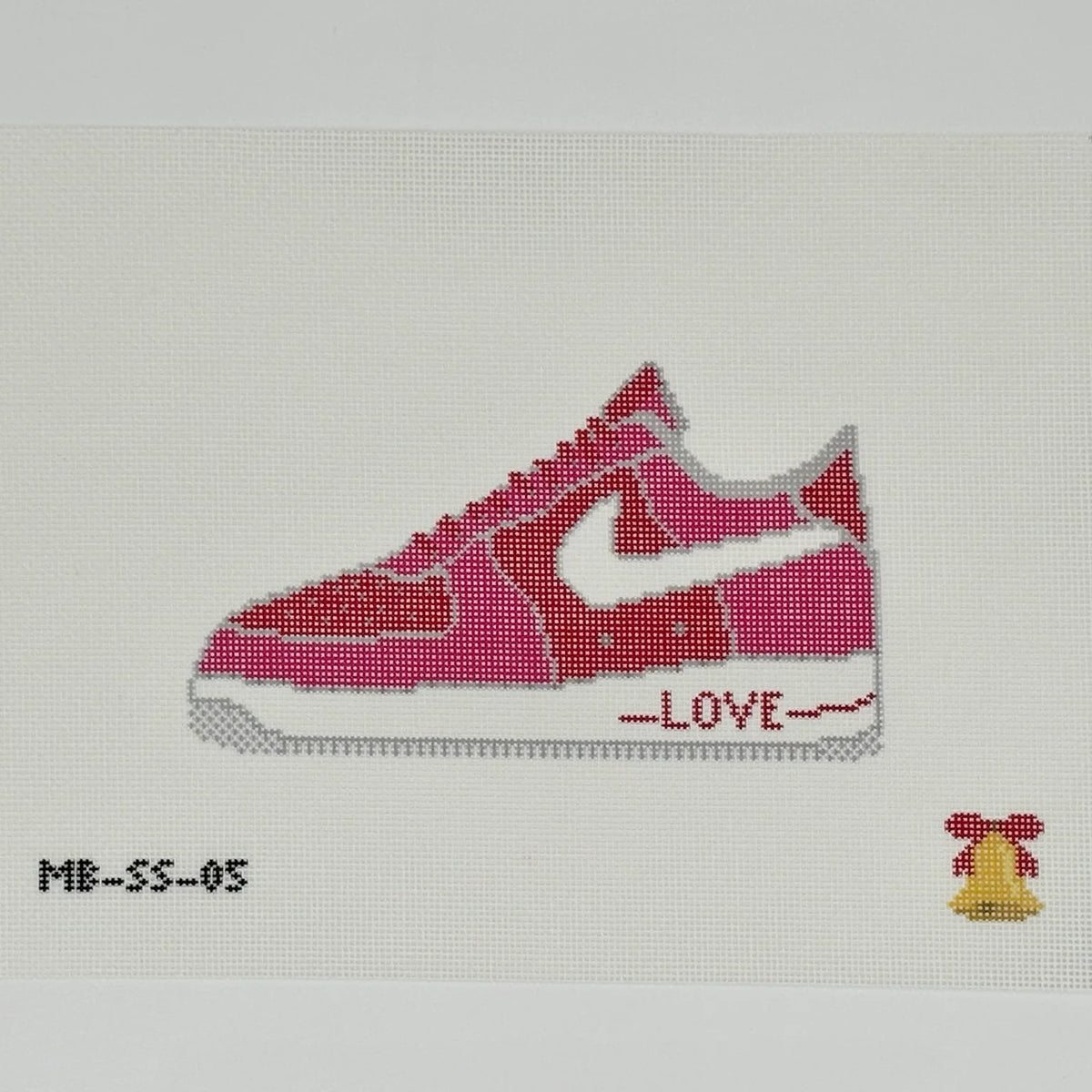 Mopsey Designs Ma Bella Pink and Red Love Sneaker 18 MB-SS.05