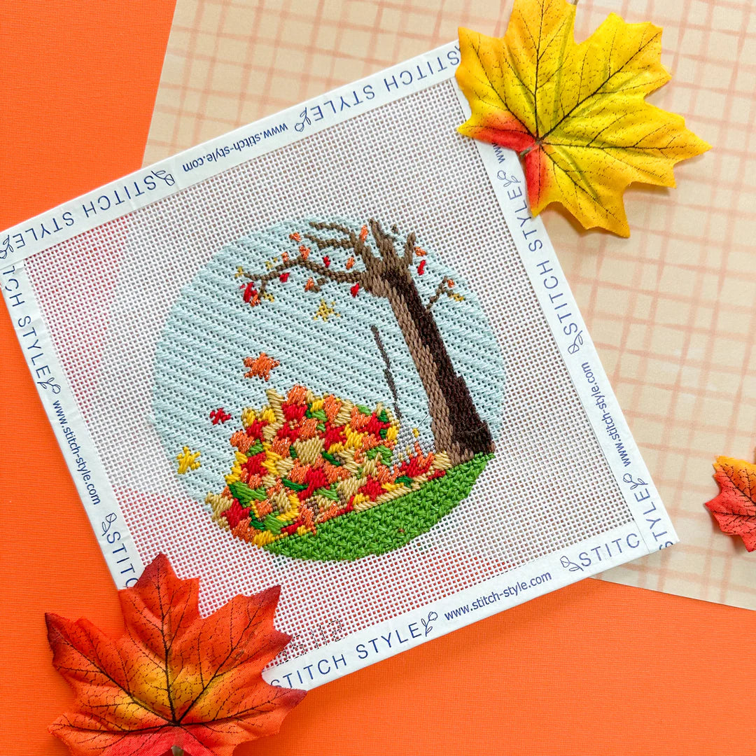 Raking File Custom Stitch Style SS112 Leaf Raking – Stitch by Stitch