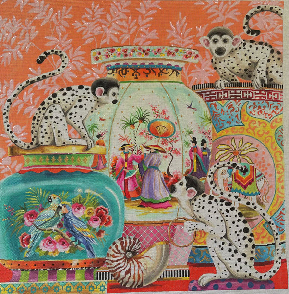 Colors of Praise MC702 Monkeys and Urns – Stitch by Stitch