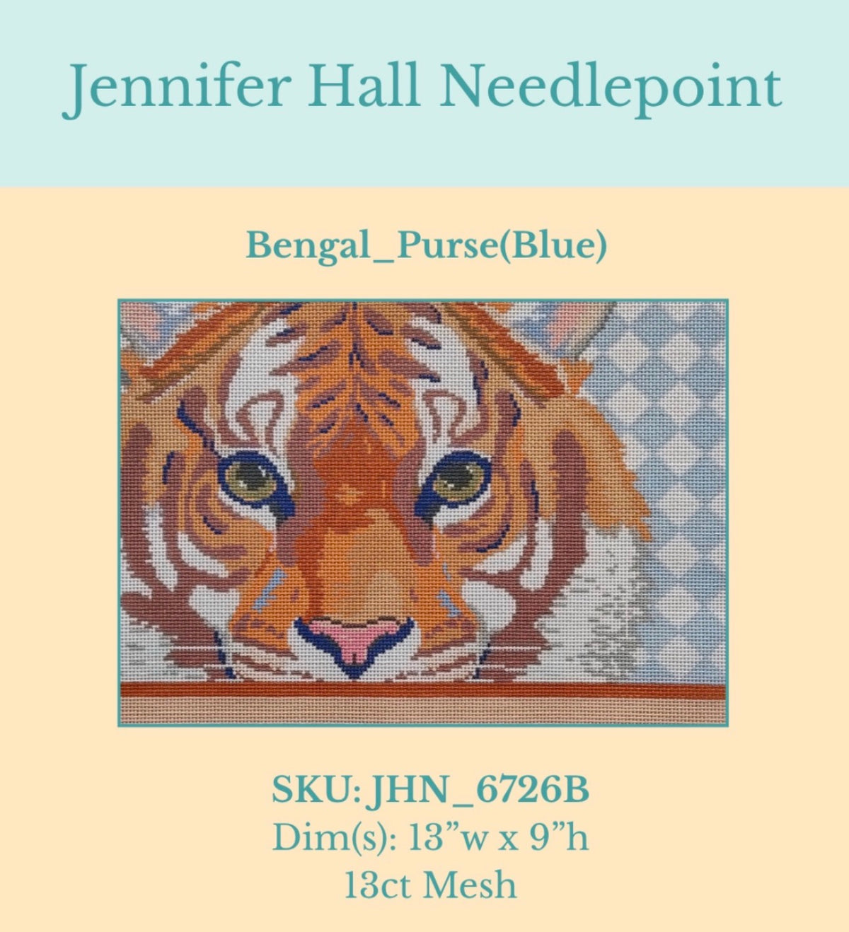 Jennifer Hall JHN-6726B Bengal Purse Blue