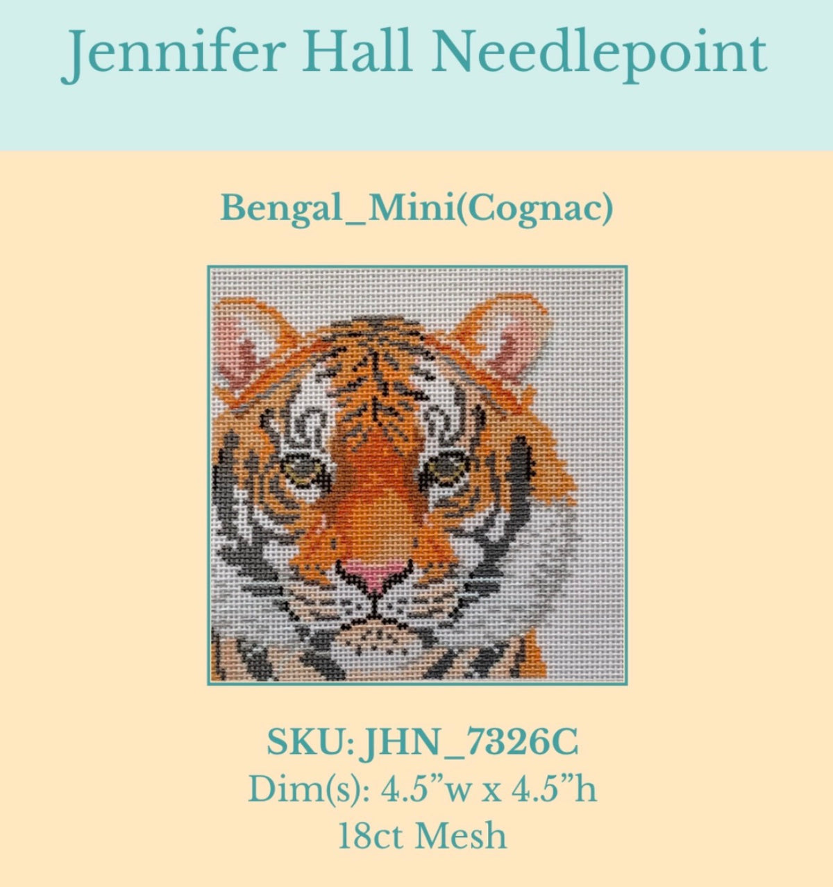 Jennifer Hall JHN-7326C Bengal Mini Cognac