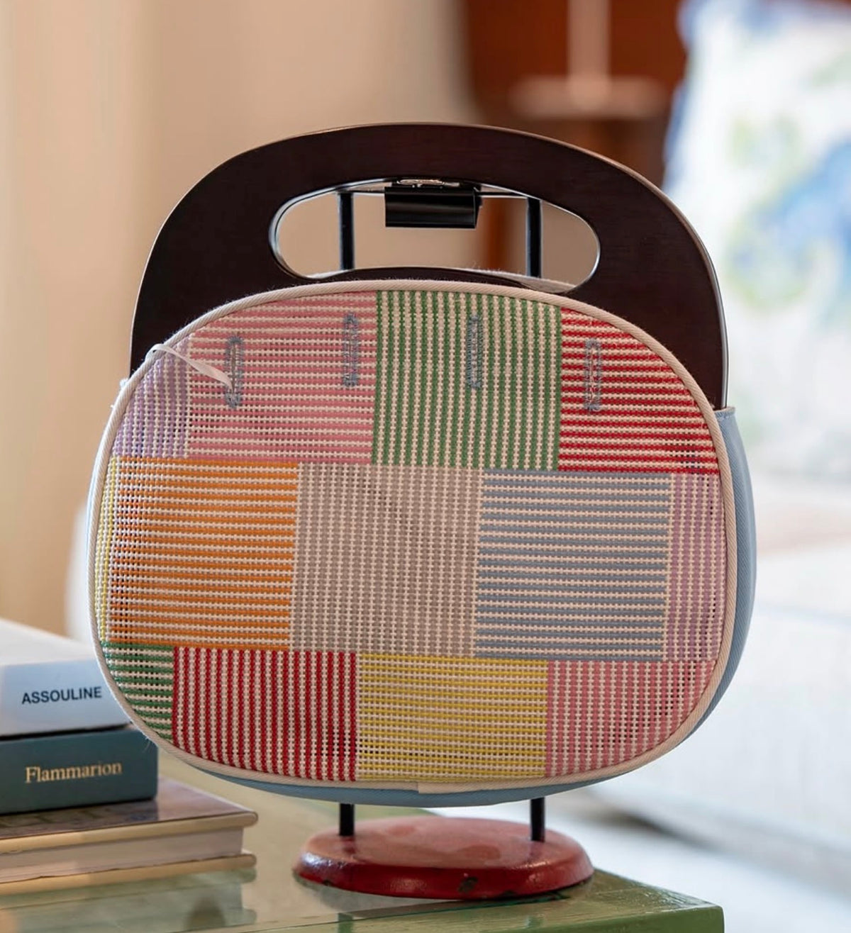 Ann Kaye Striped Patchwork Bermuda Bag