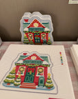 Lucky Lotus Library Post Office Christmas Village