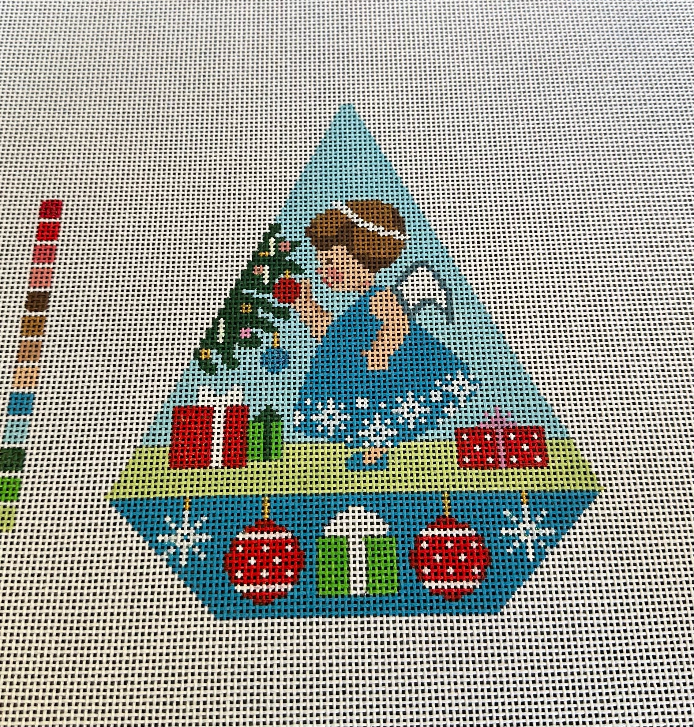 Shelly Tribbey Designs TR24B Holiday Angel Triangle 13 mesh – Stitch by ...