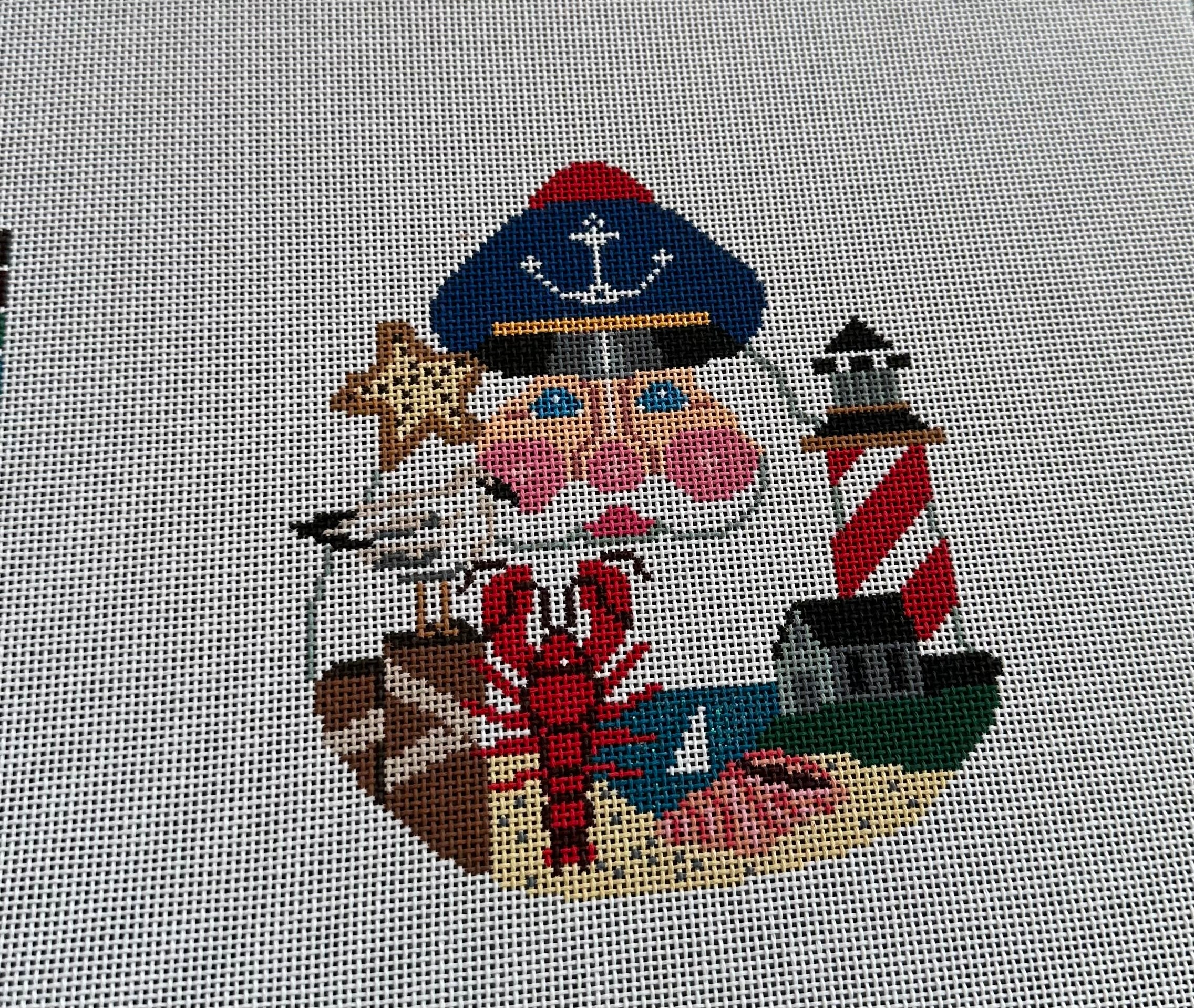 Bas de Noël peints à l'aiguille SHELLY TRIBBEY dame Bas de Noël peints à l'aiguille SHELLY TRIBBEY dame