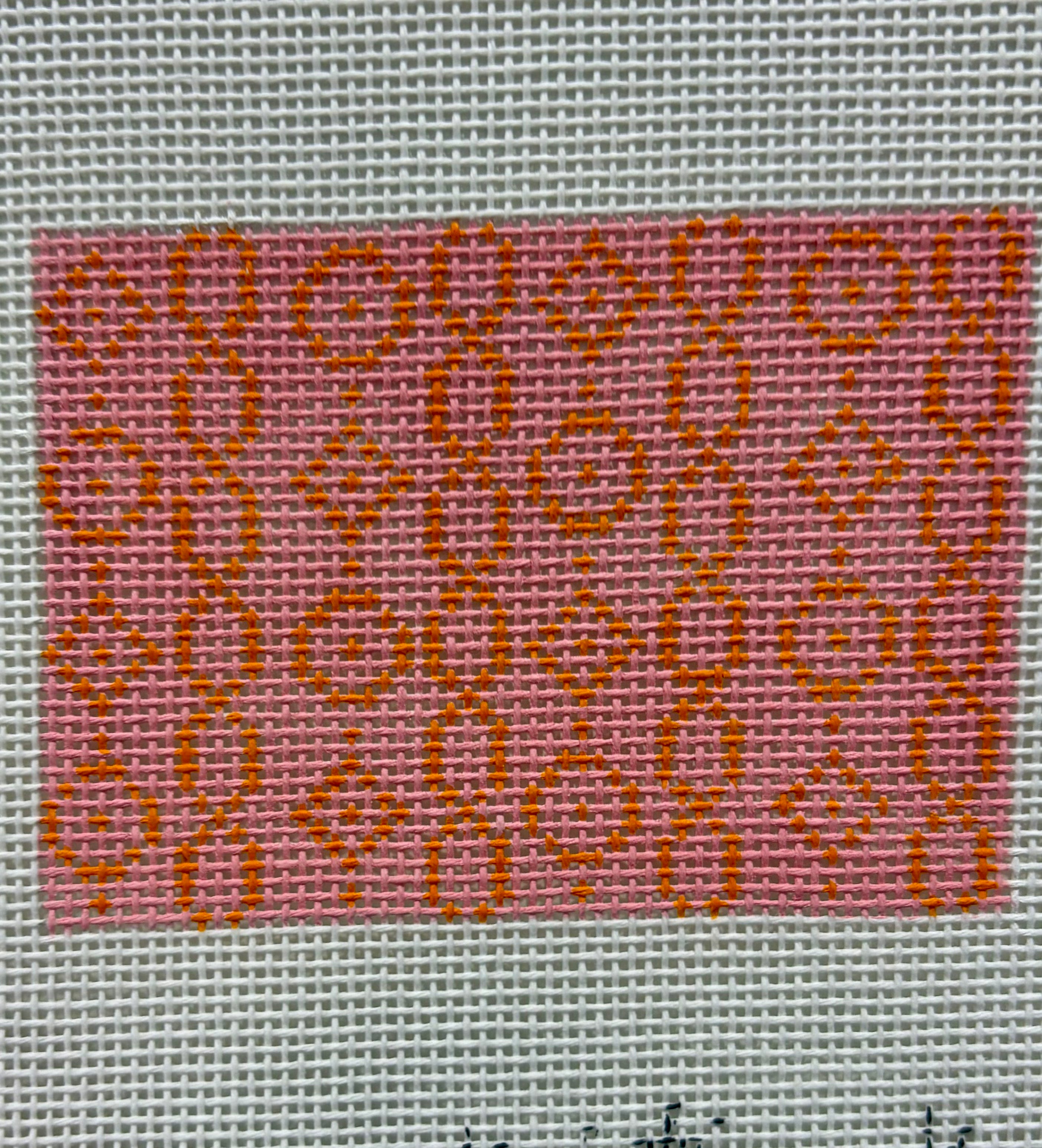 Kristine Kingston WCC-15 Wallet Insert geometric chain, circle, diamond-orange on pinkl