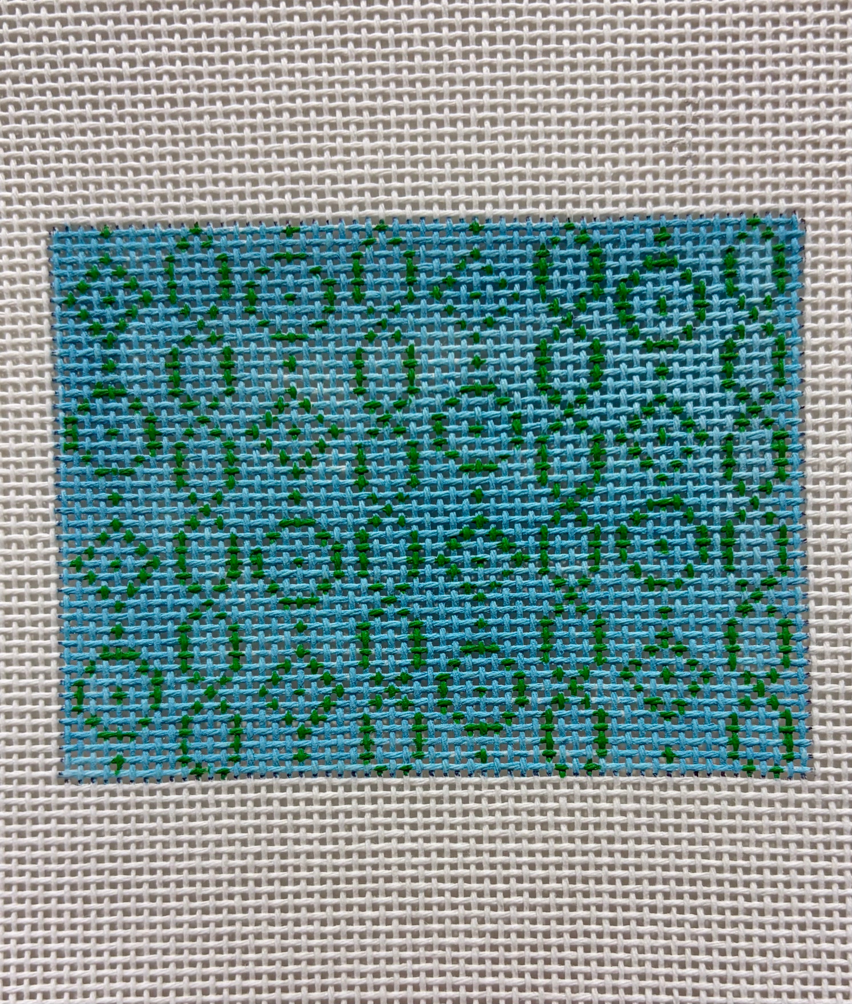 Kristine Kingston WCC-13 Wallet Insert geometric chain, circle, dlamond-green on turquoise