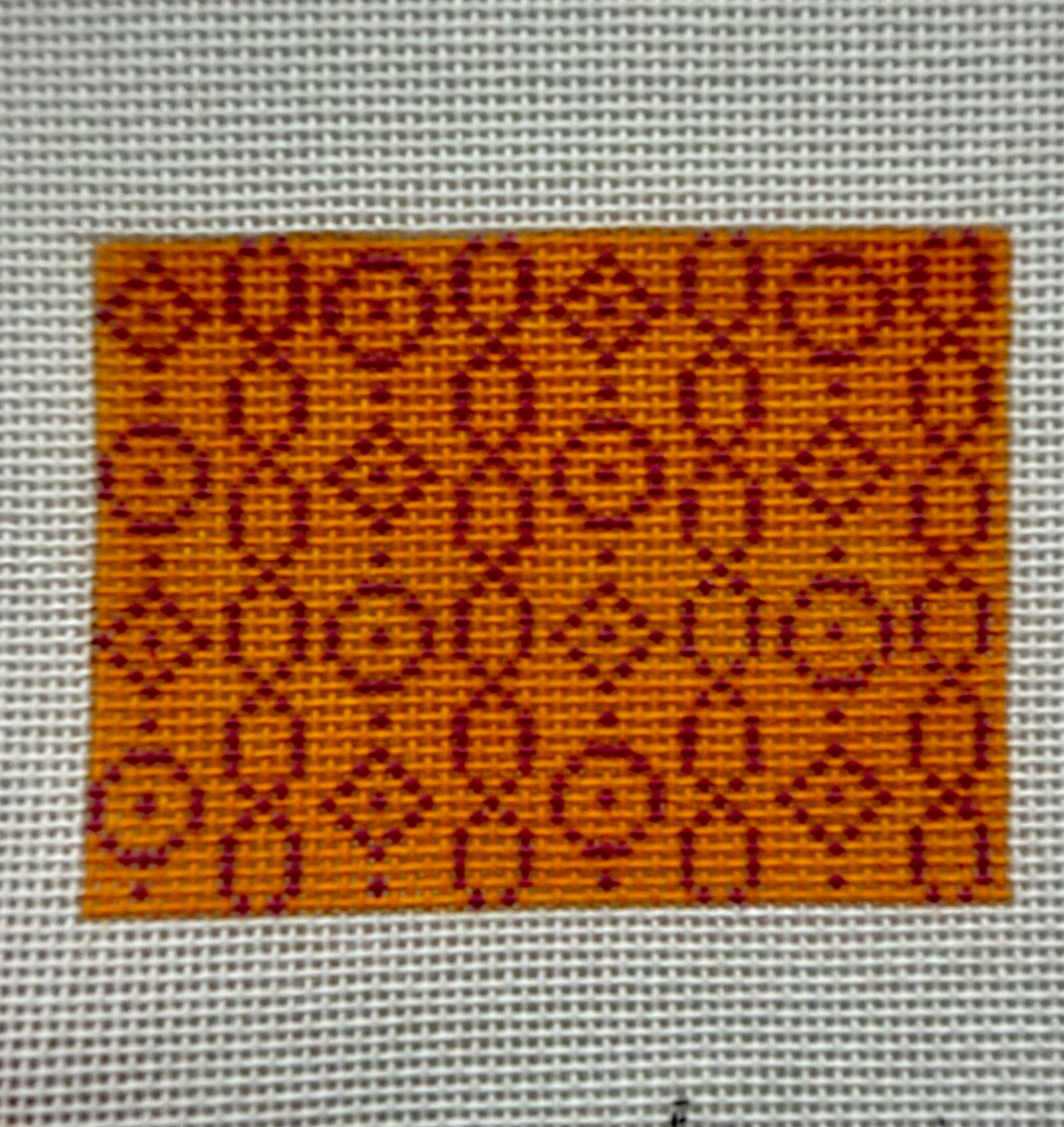 Kristine Kingston WCC-12 Wallet Insert geometric chain, circle, dlamond-pink on orange