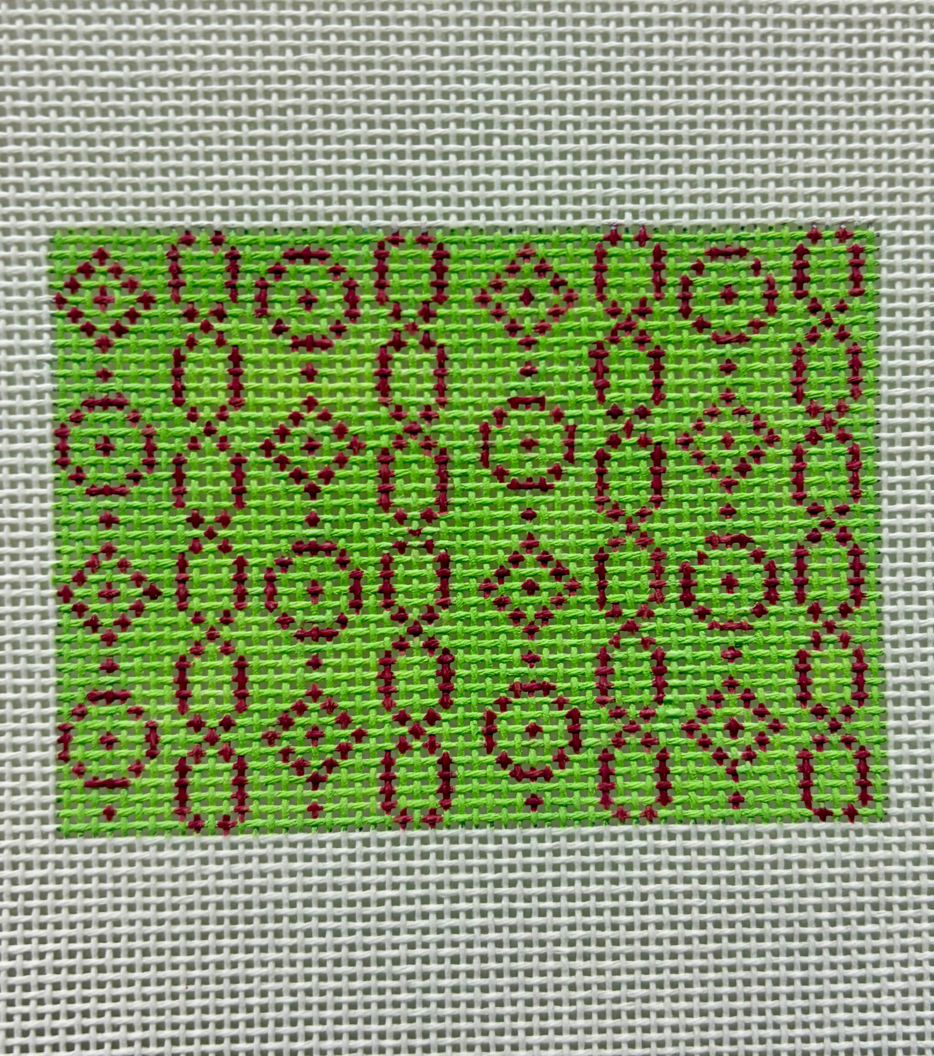 Kristine Kingston WCC-11 Wallet Insert geometric chain, circle, diamond -pink on pale green