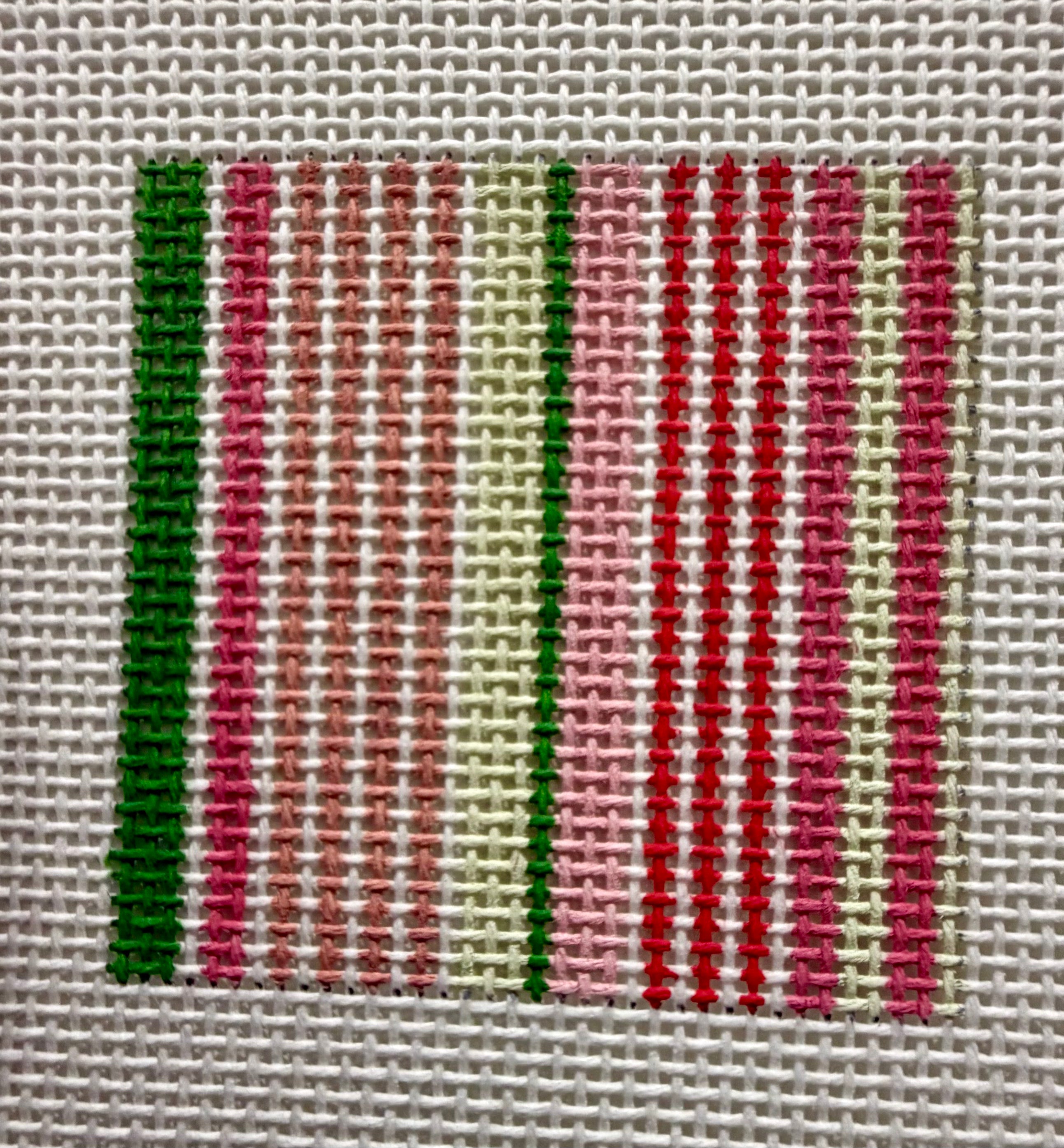 Kristine Kingston INS-11 pink and green candy cane stripes