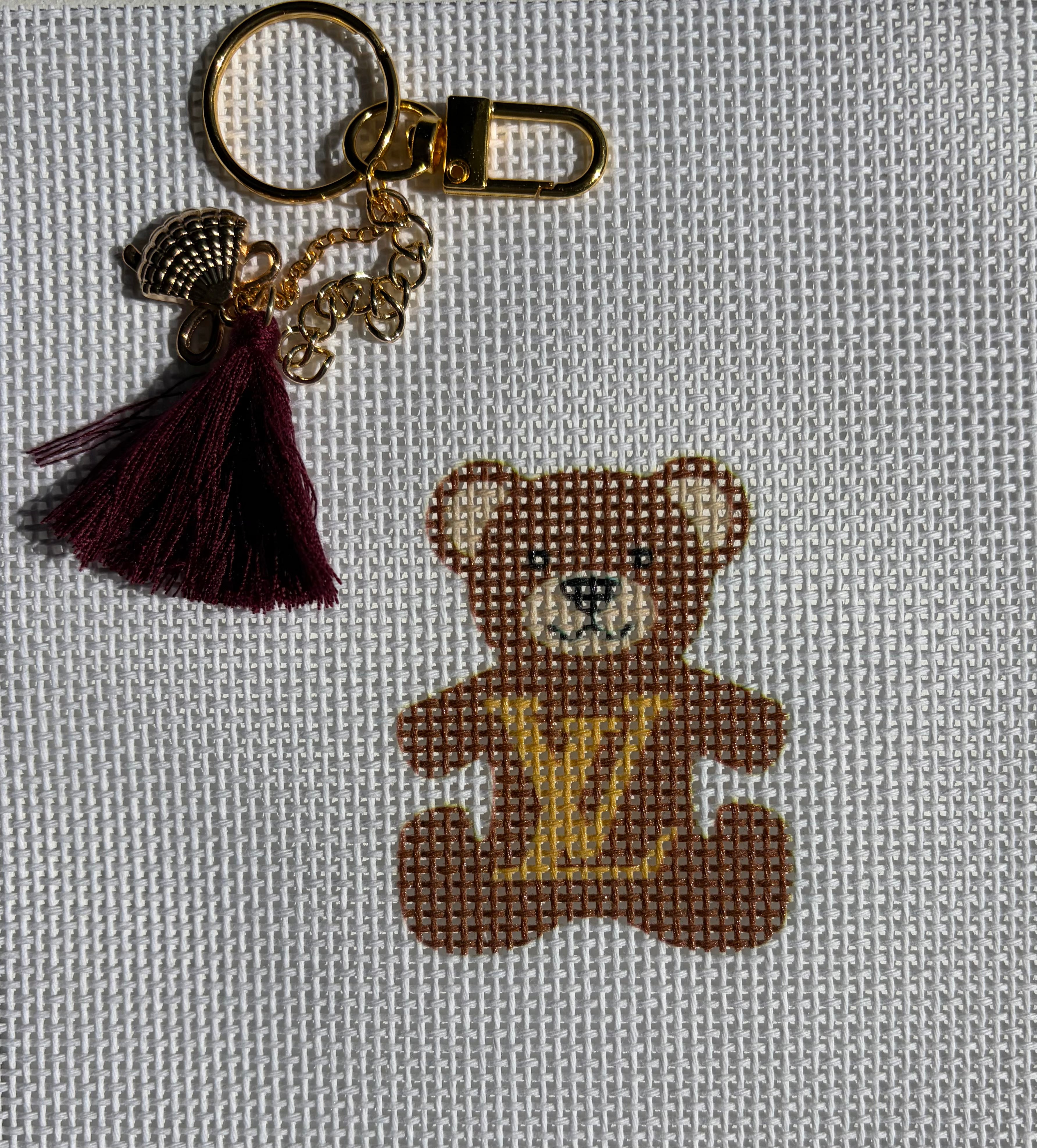 Alice Peterson TF2 Yellow LV on Brown  Bear - Bag Charm