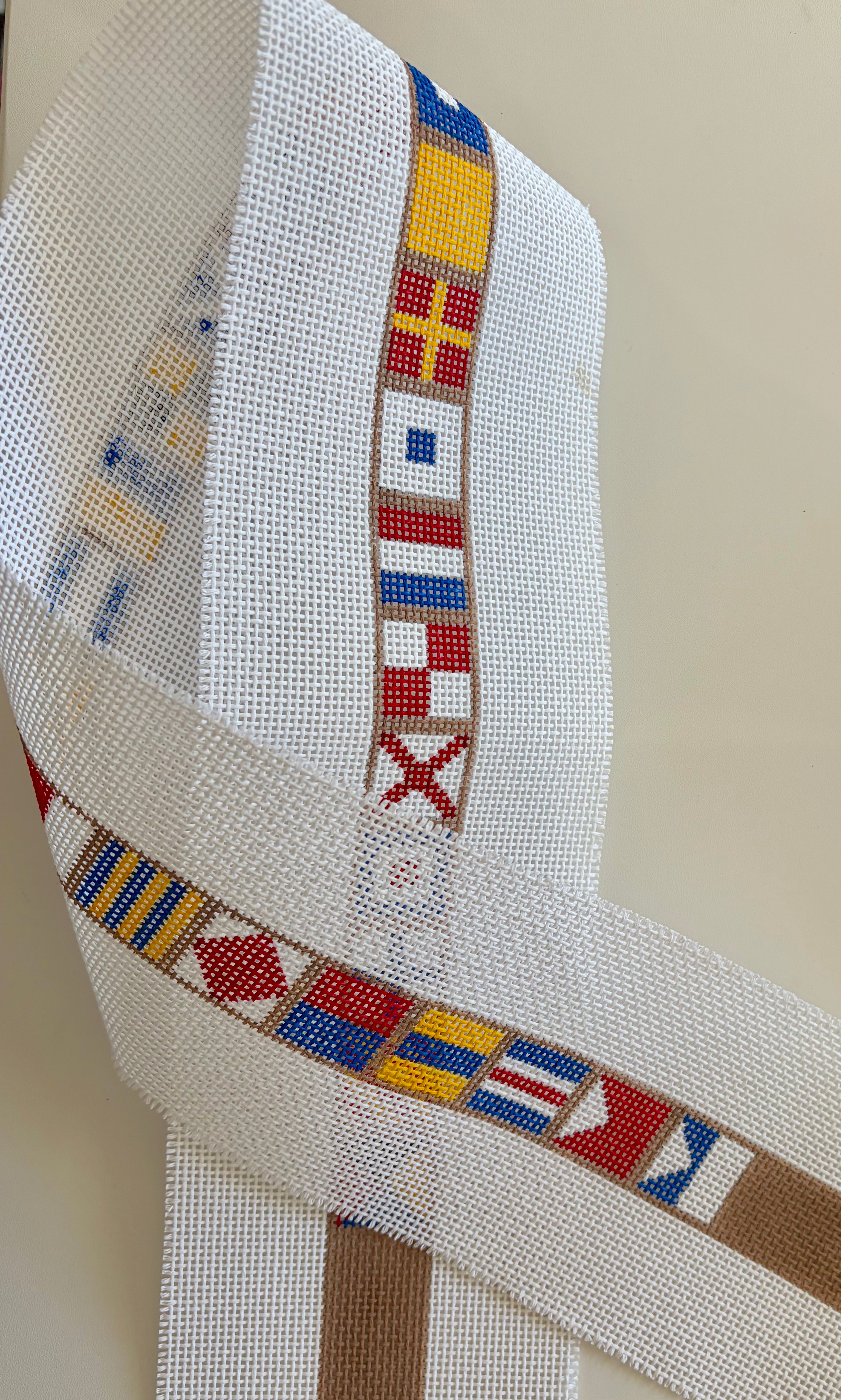 Elm Tree Designs Nautical Flag Belt Khaki 13 mesh