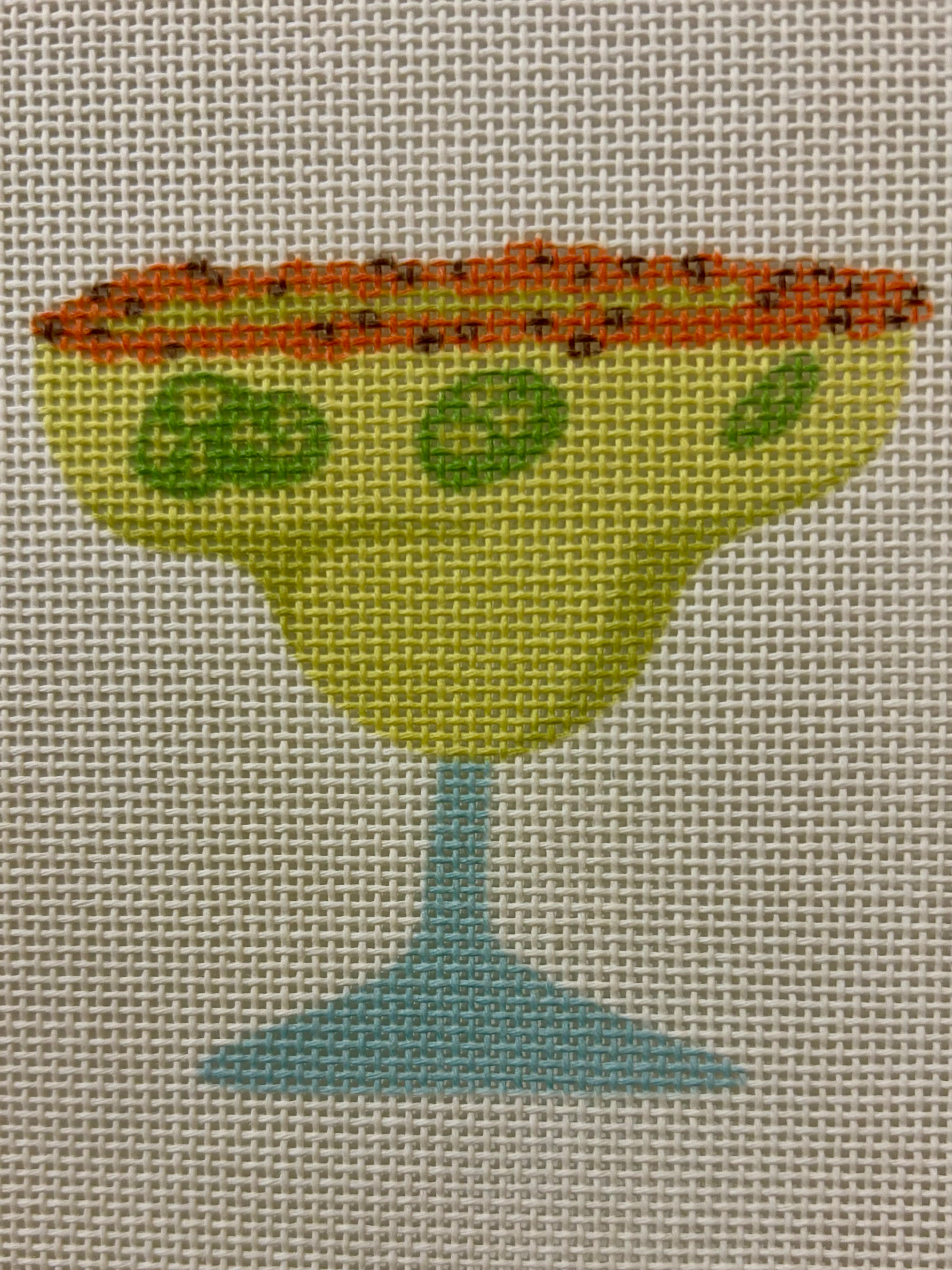 Kiss Ass Needlepoint Margarita