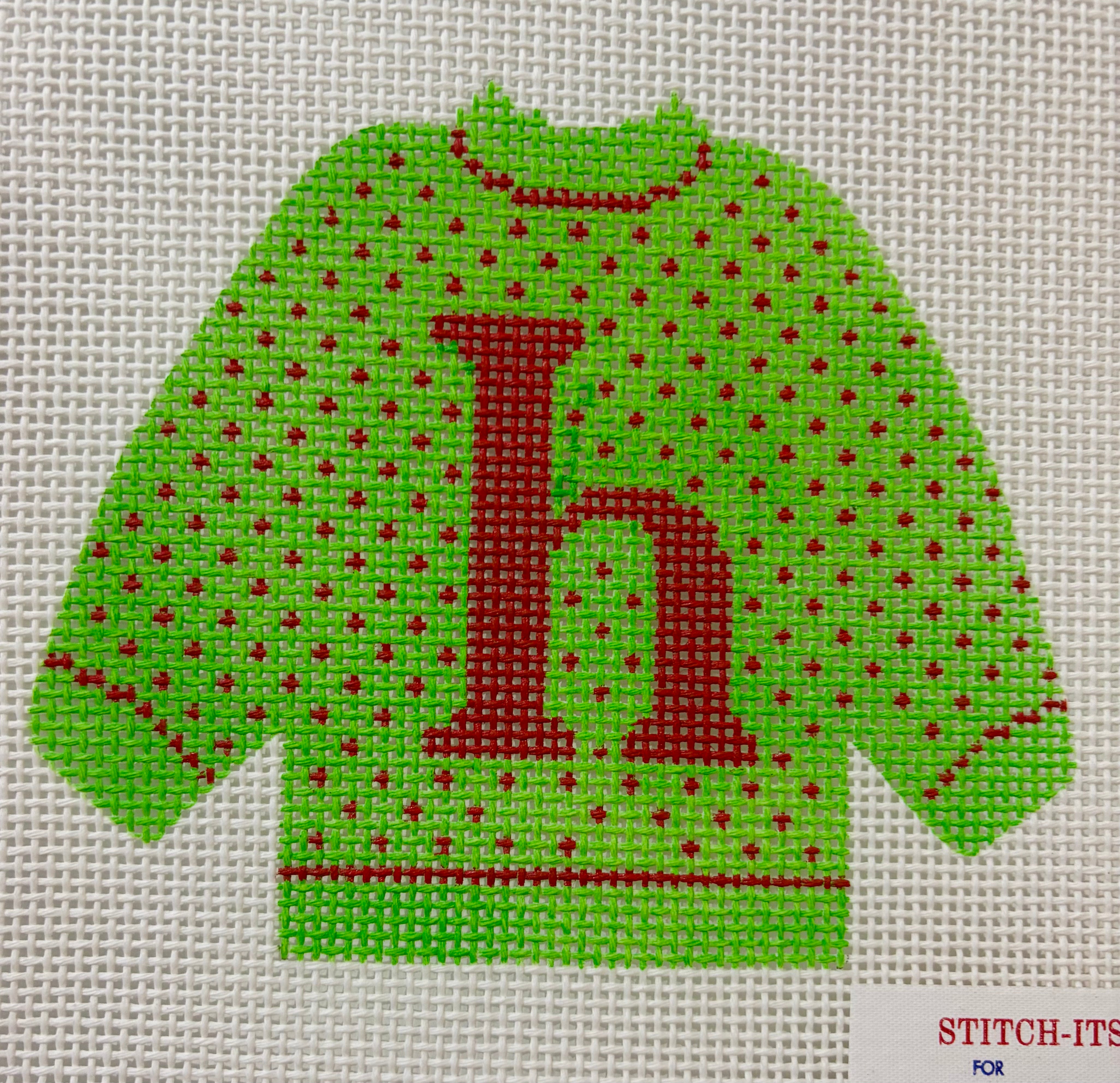 Stitch It's SII Sweater with Letter h green/red