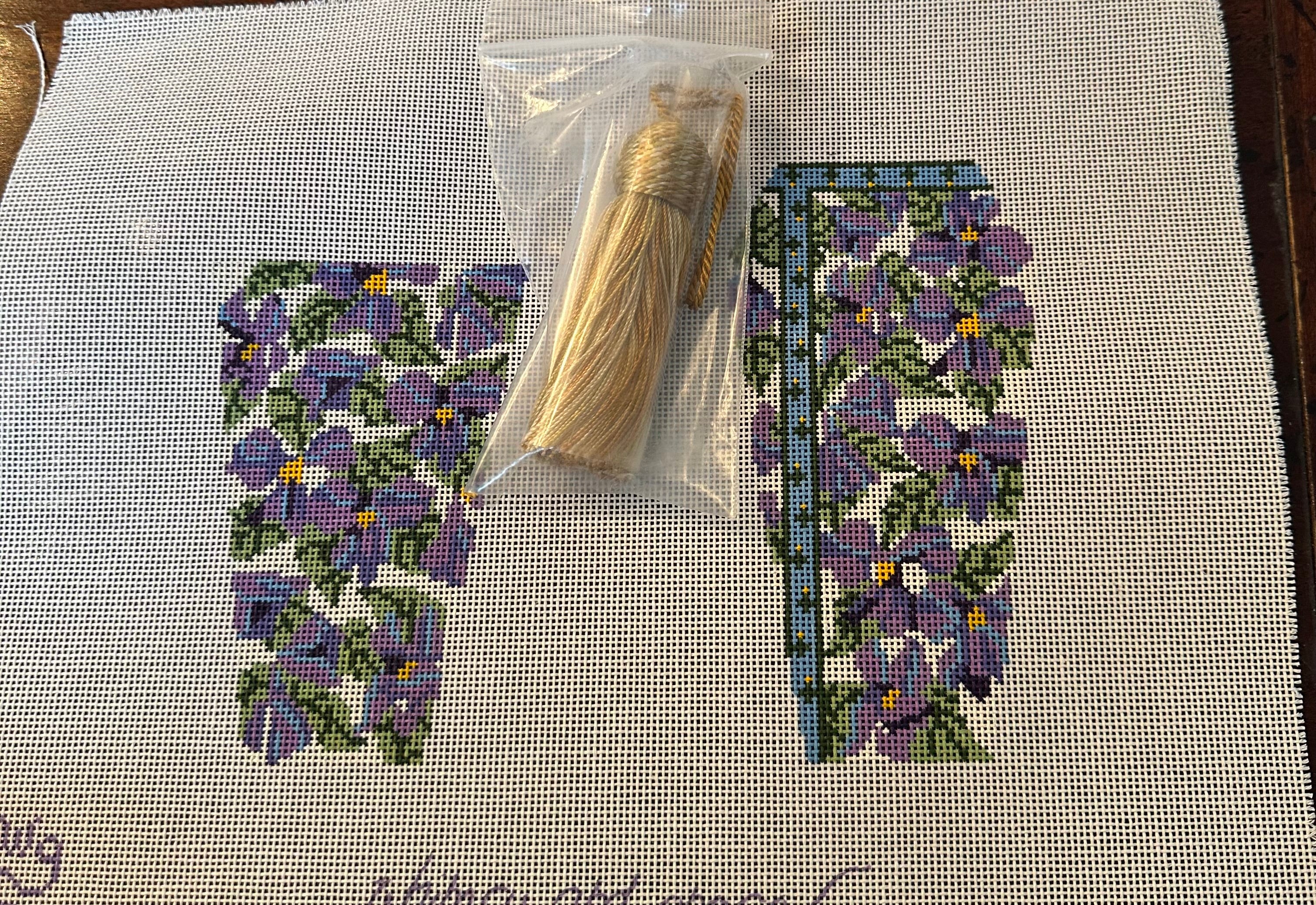 Herrschners Pink Butterflies Wall Hanging Stamped Cross