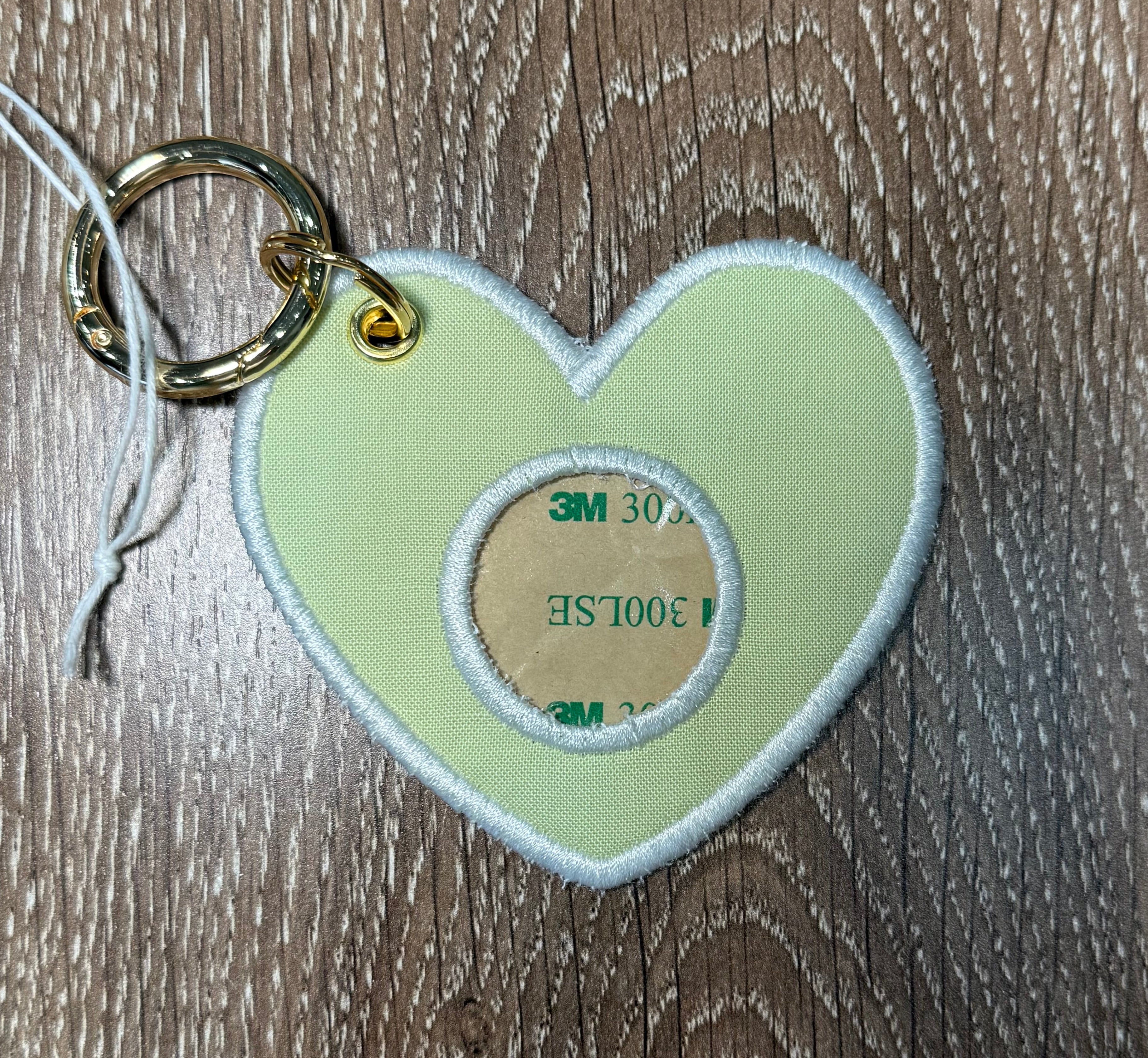 The Stitched Tag - Heart Bag Tags Light Green