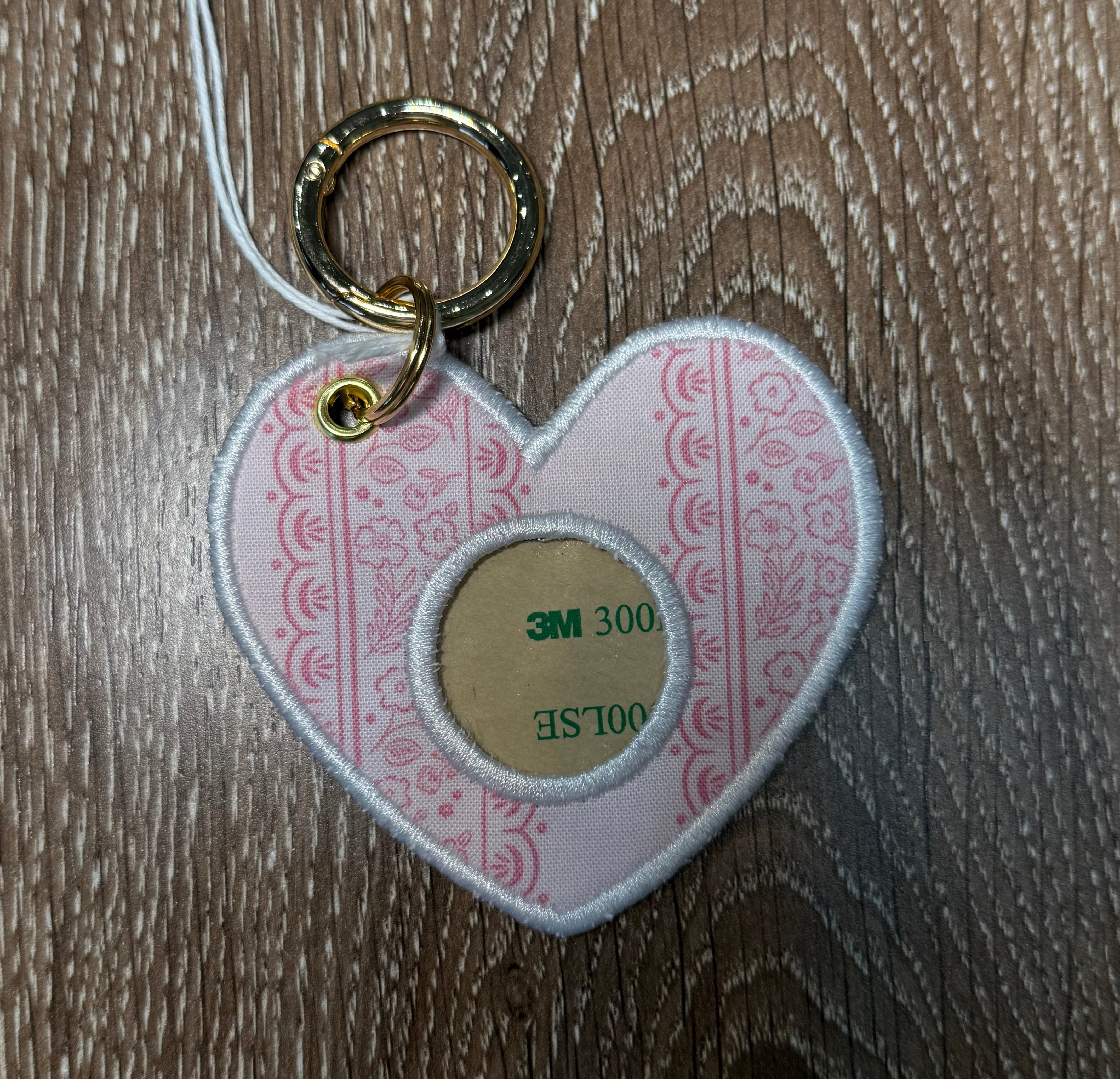 The Stitched Tag - Heart Bag Tags Pink and White
