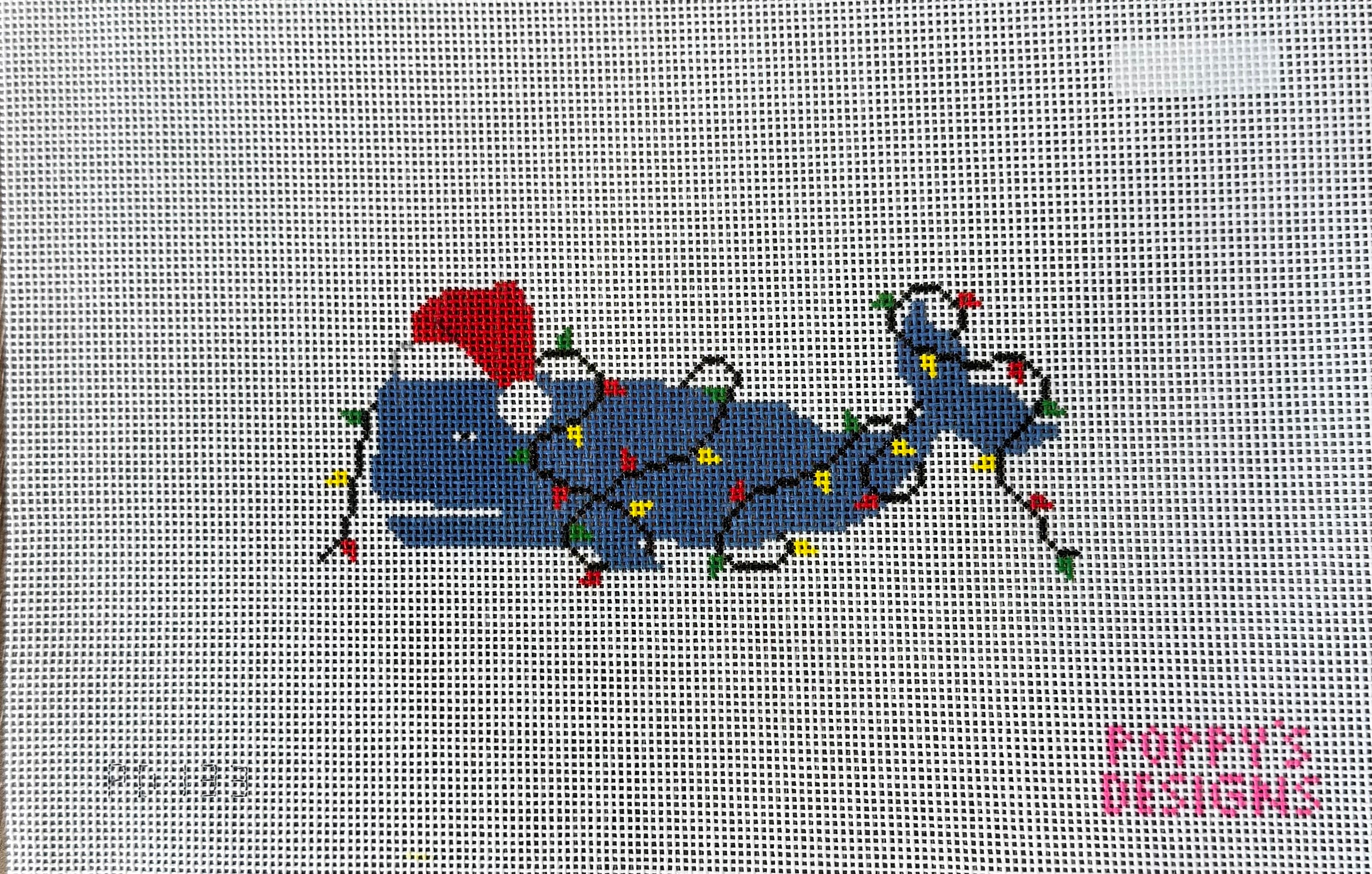 Poppy's Designs PD-133 Whale with Christmas Hat