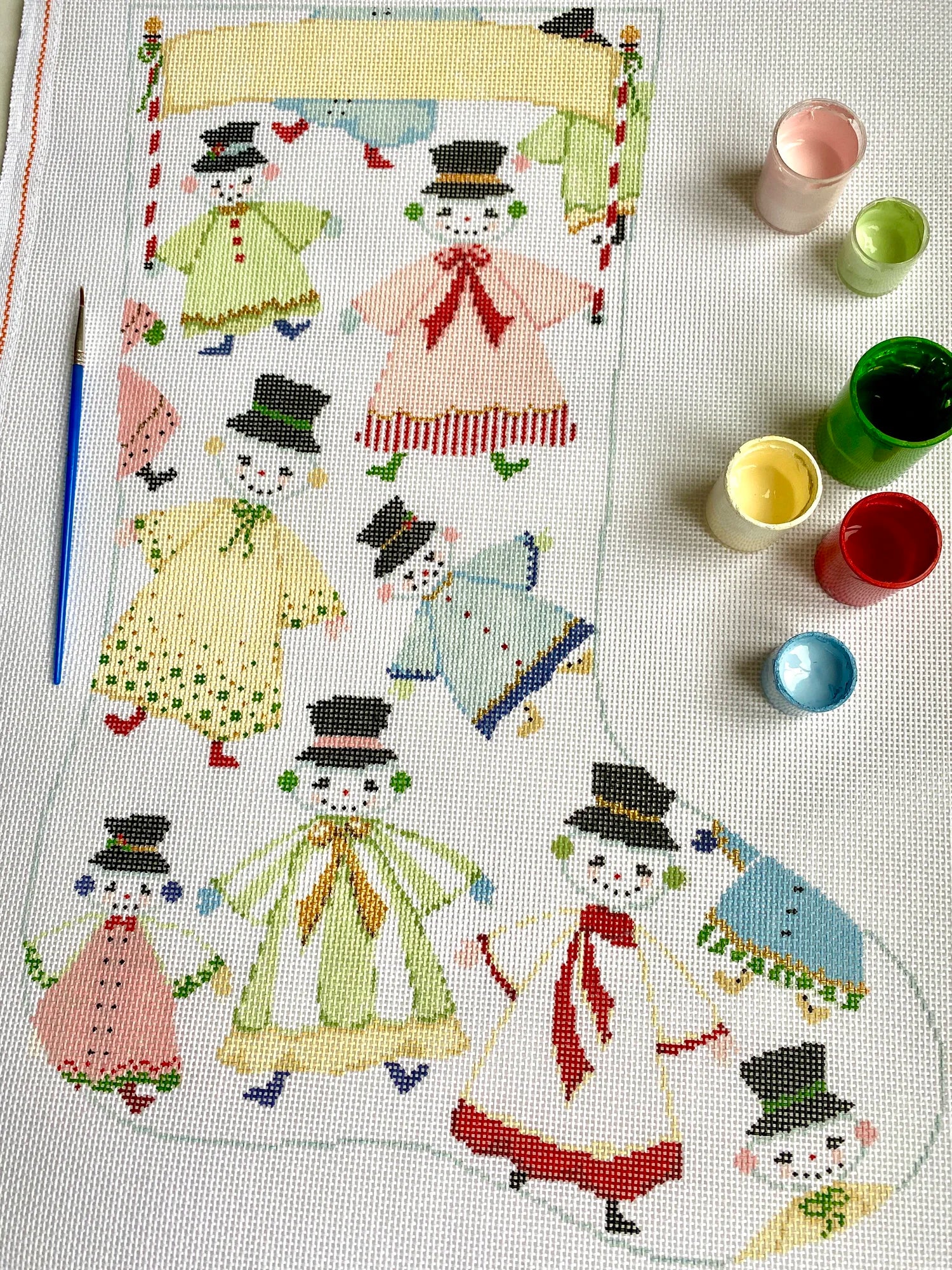 Plum Stitchery 19J The Snow People Stocking