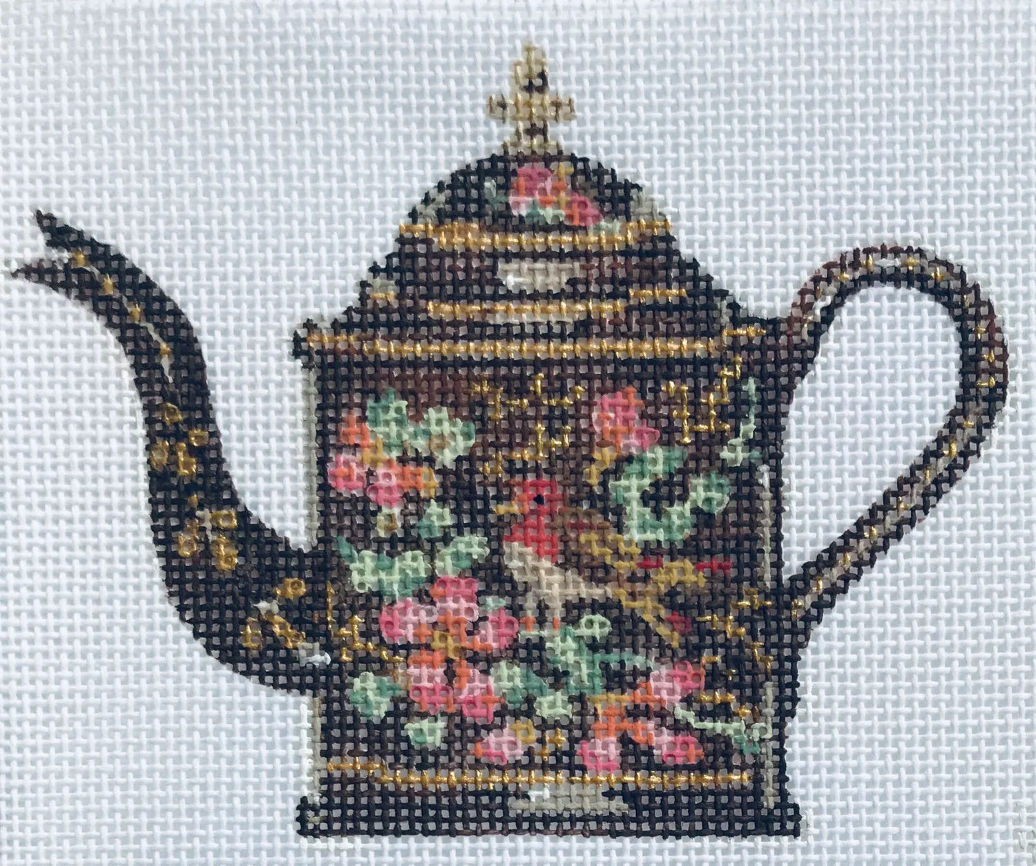 Plum Stitchery TSG33-H Brown Kettle