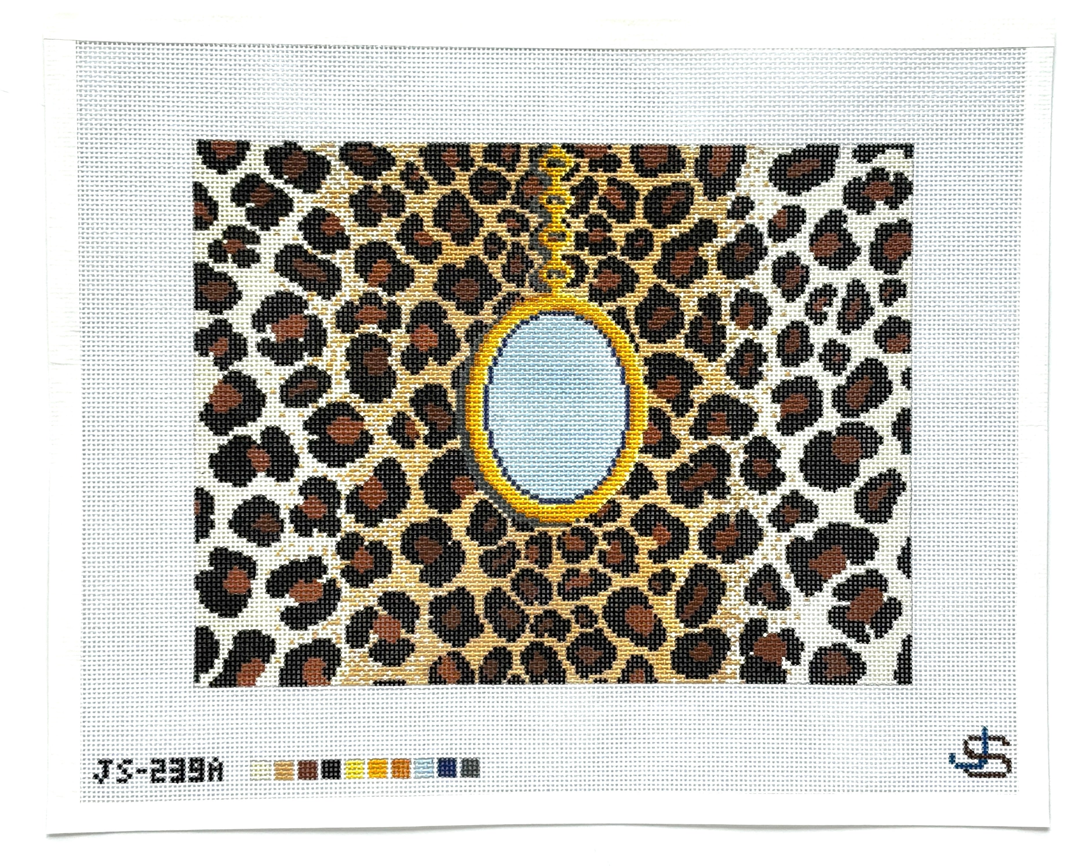 Jeni Sandberg JS239A Leopard Pendant Clutch Stitch by Stitch