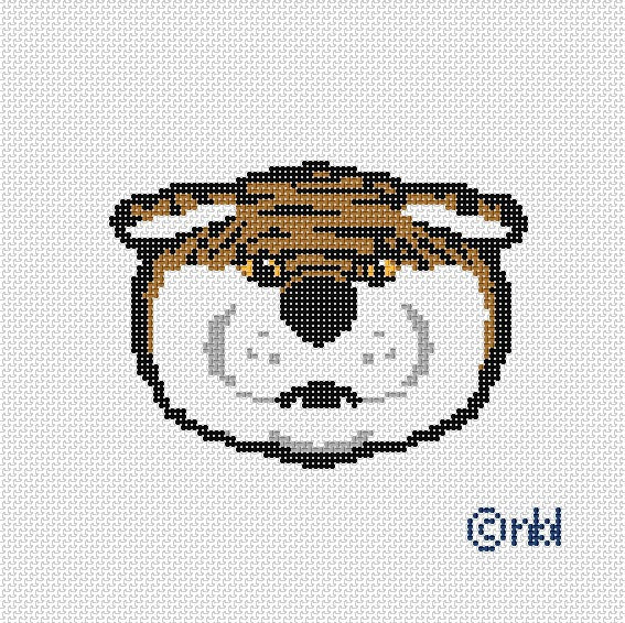 Needlepoint by Laura LSU Tiger Ornament