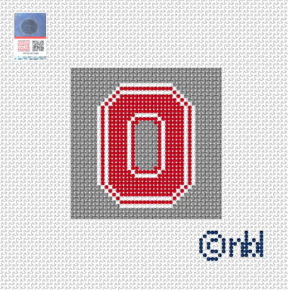 Needlepoint by Laura Ohio State Mini Square 2.2