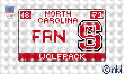 Needlepoint by Laura North Carolina State License Plate - FAN