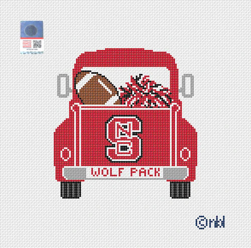Needlepoint by Laura North Carolina State Vintage Truck