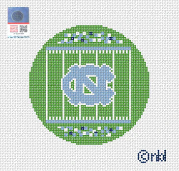 Needlepoint by Laura North Carolina Football Field Round