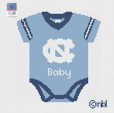 Needlepoint by Laura North Carolina Baby Onesie