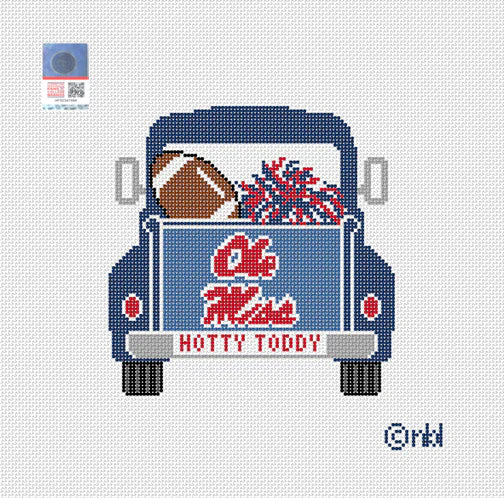 Needlepoint by Laura Ole Miss Vintage Truck