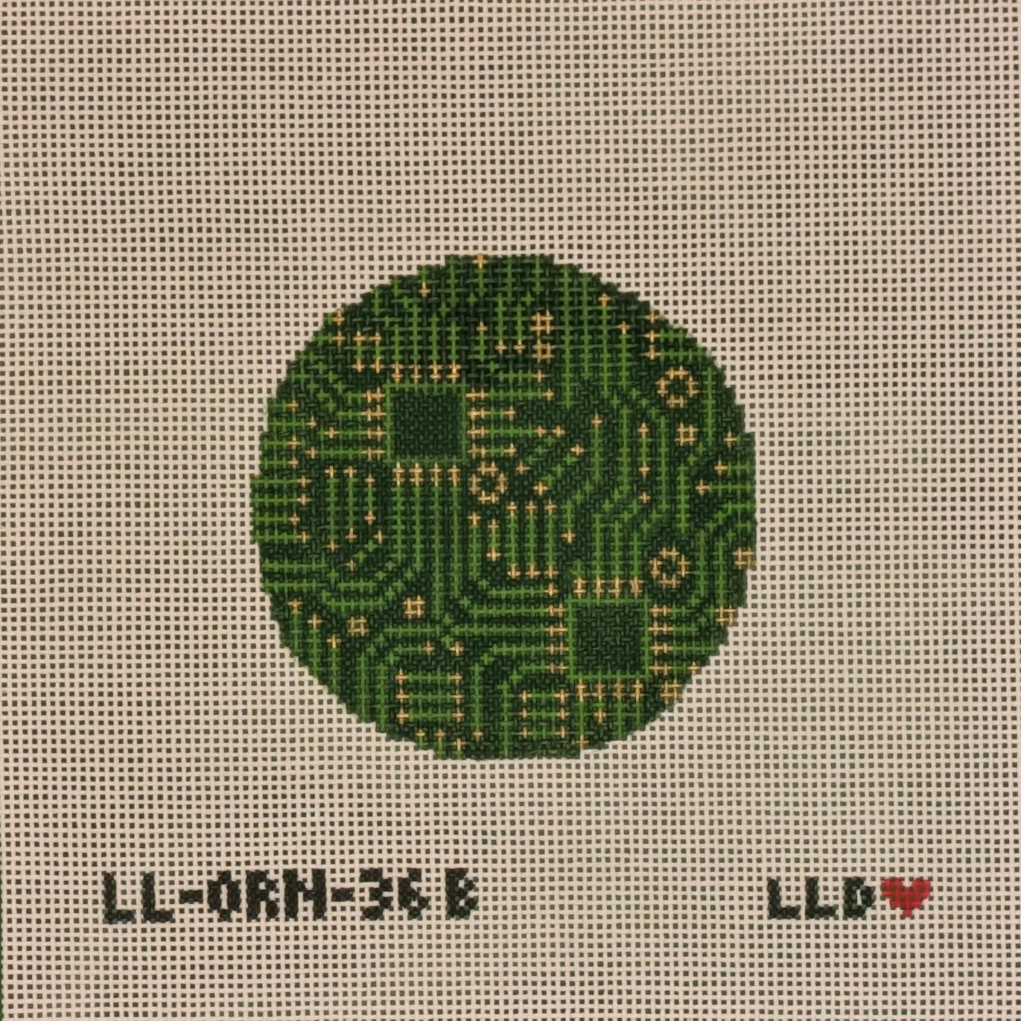 Laura Love LL-ORN-36B Circuit Board Round