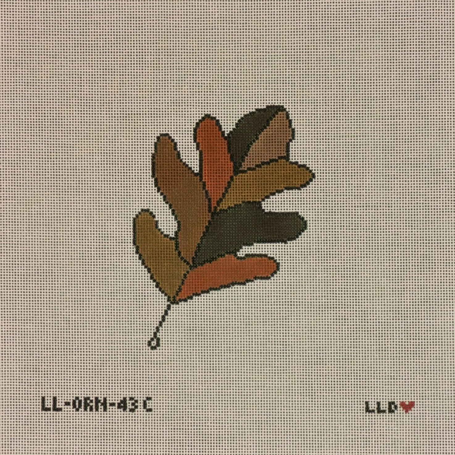 Laura Love LL-ORN-43C Oak Leaf Browns