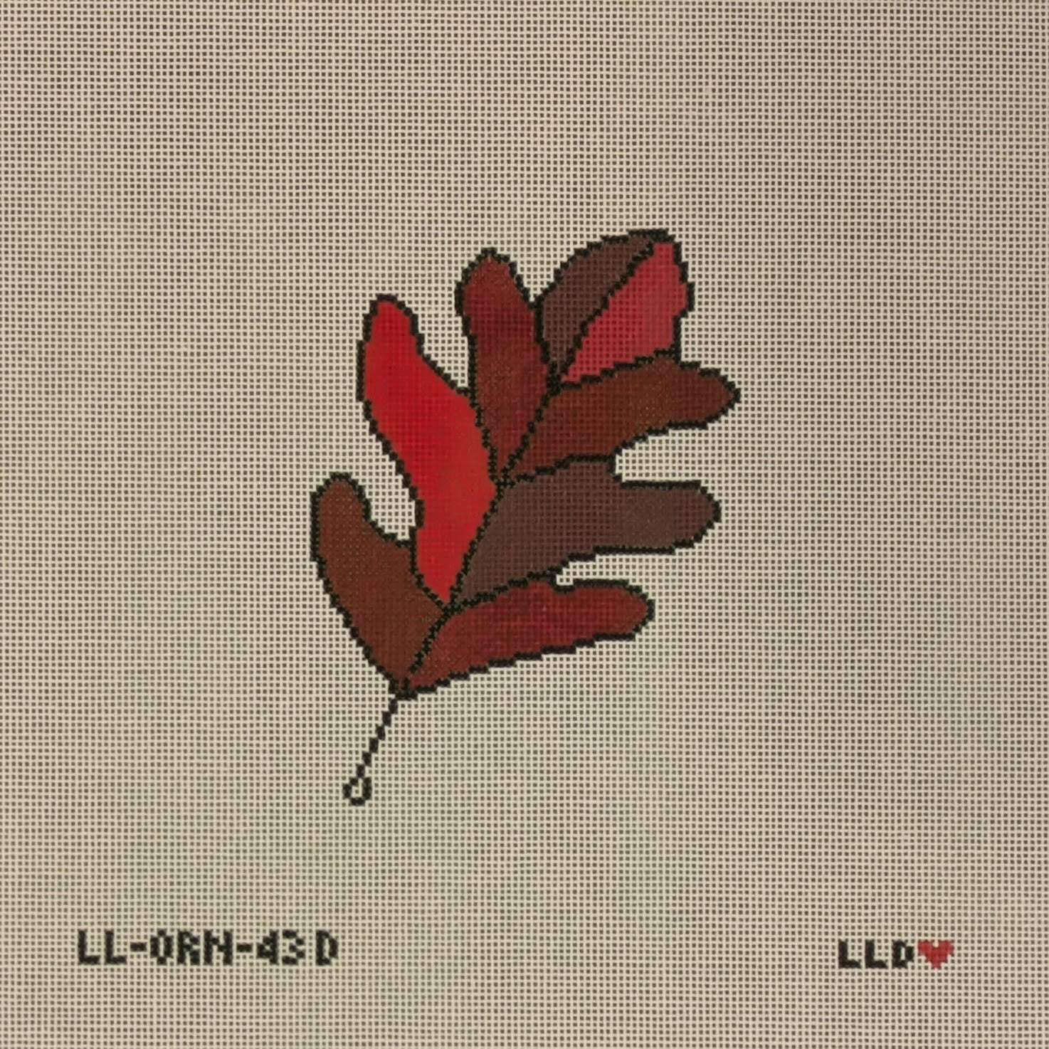 Laura Love LL-ORN-43D Oak Leaf Reds