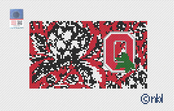Needlepoint by Laura Ohio State Artichoke Purse Insert