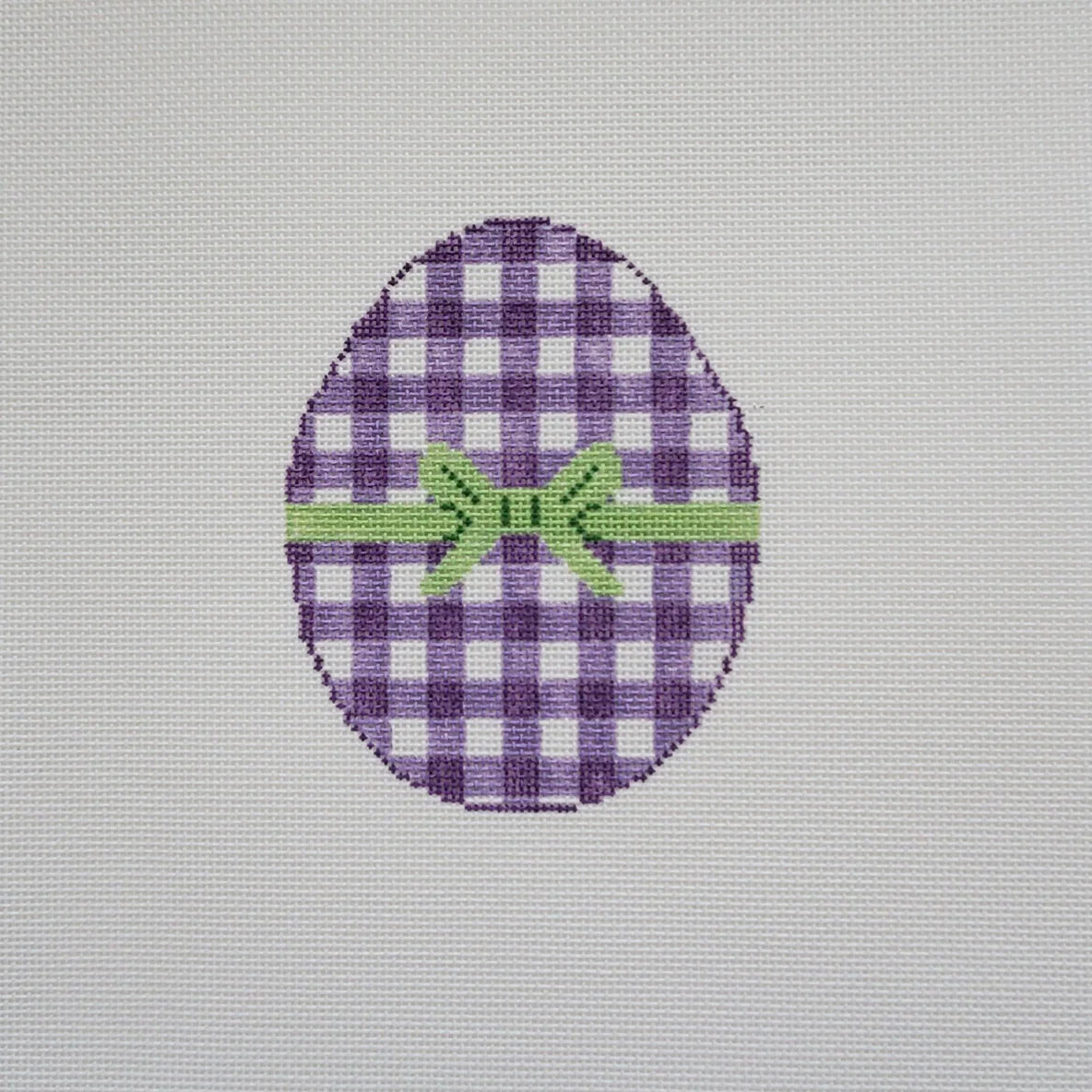 Silver Stitch Gingham Eggs - Lavender