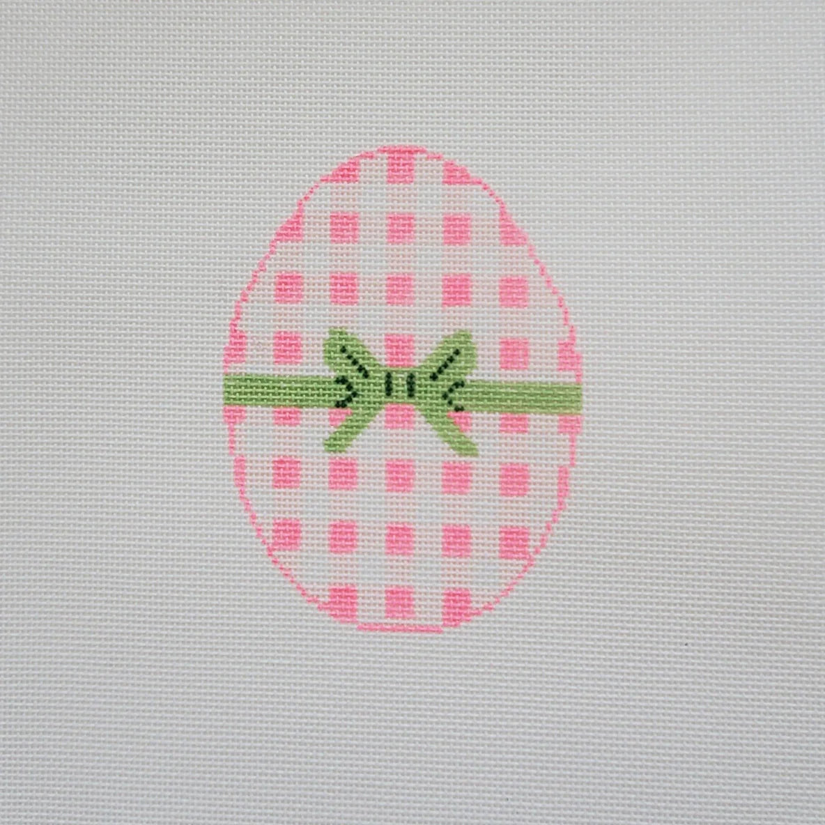 Silver Stitch Gingham Eggs - Pink